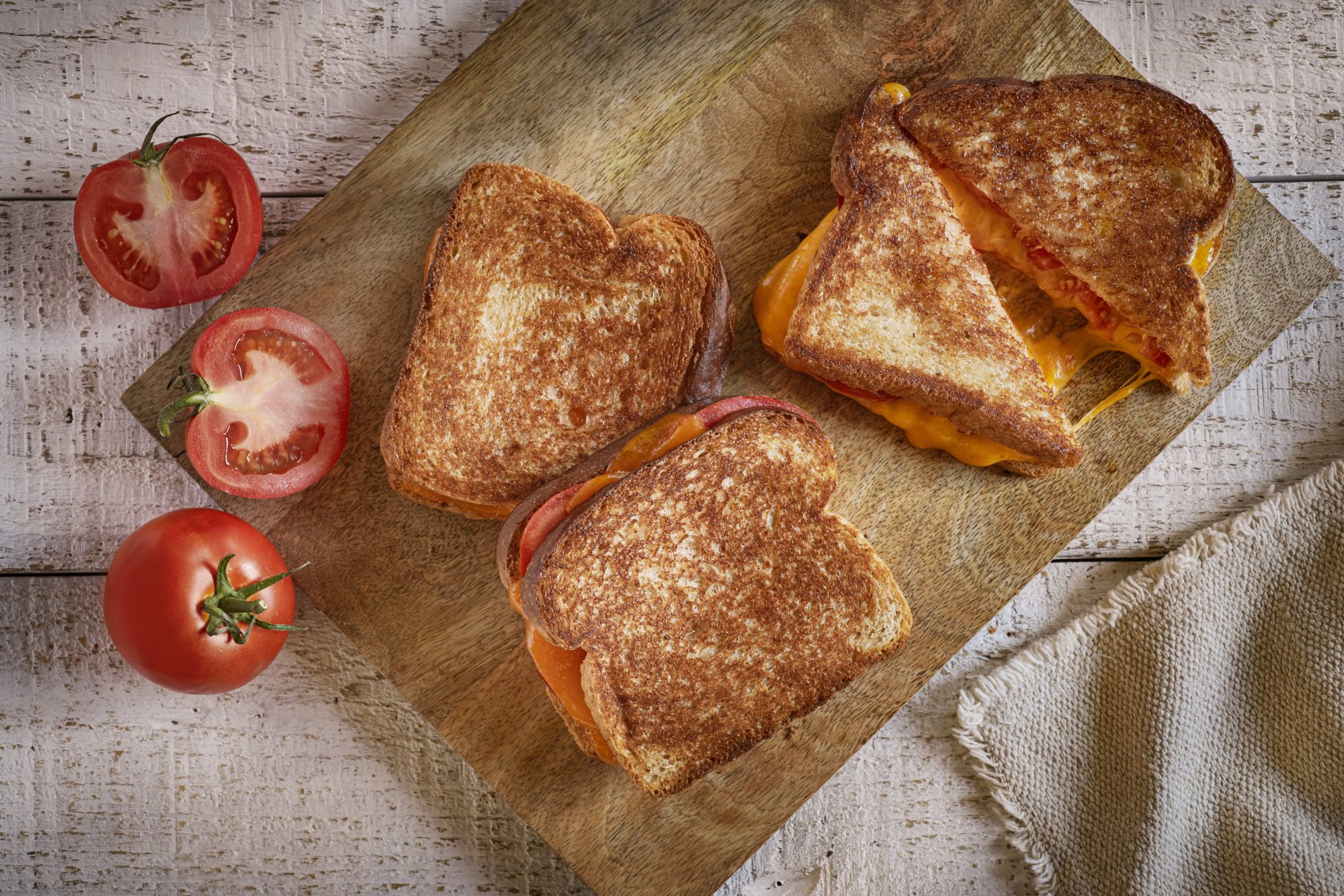 Grilled Cheese and Tomato Sandwiches