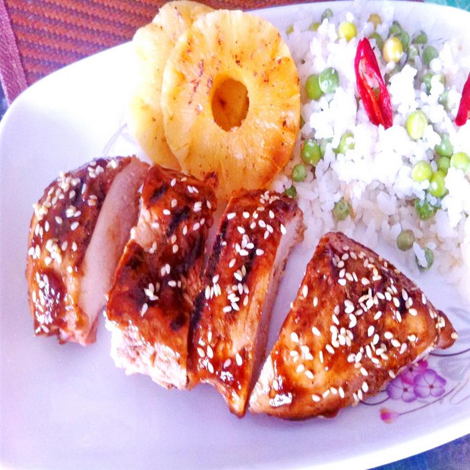 Grilled Chicken Breast and Pineapple