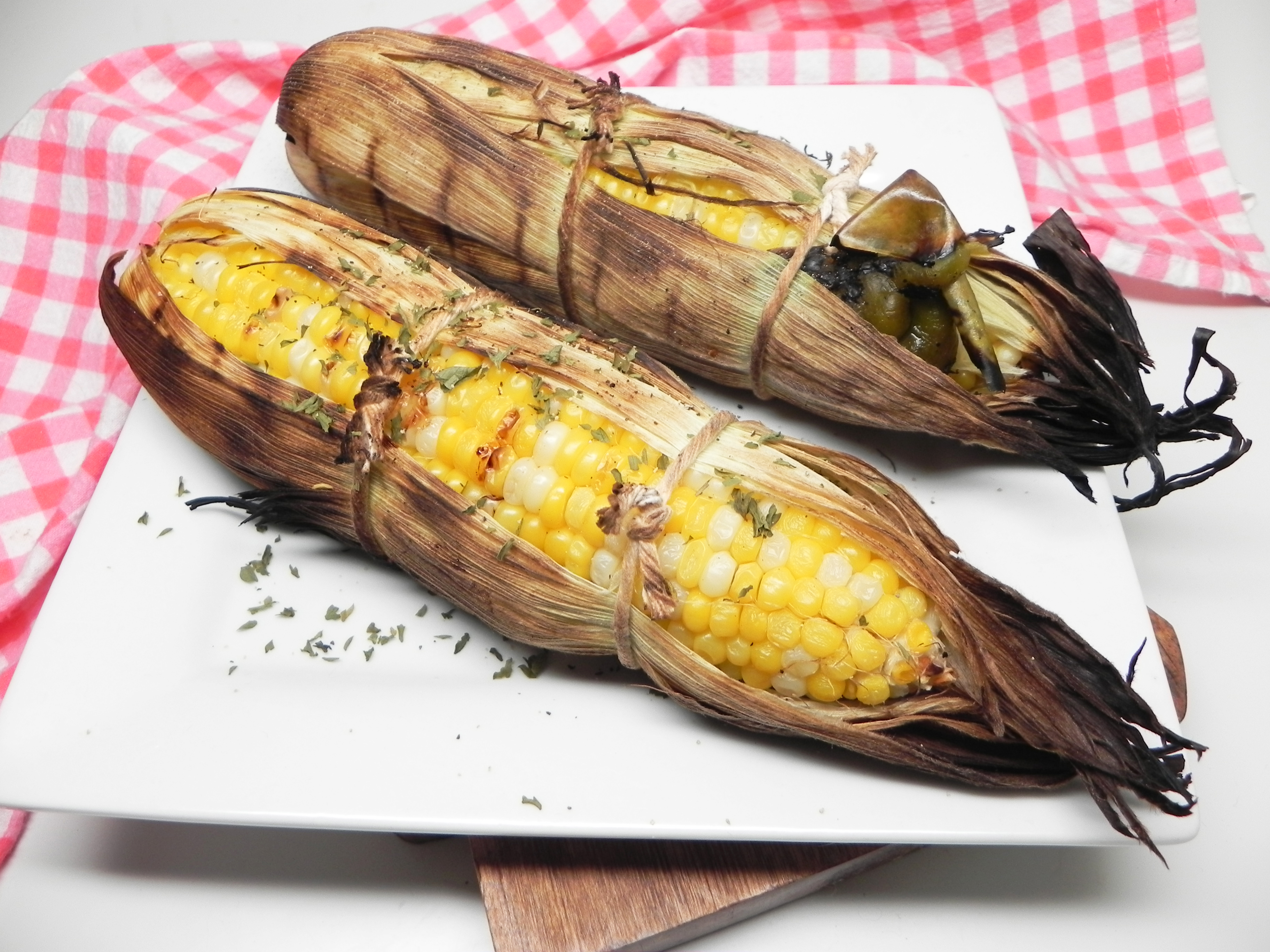 Grilled Corn with Green Chile
