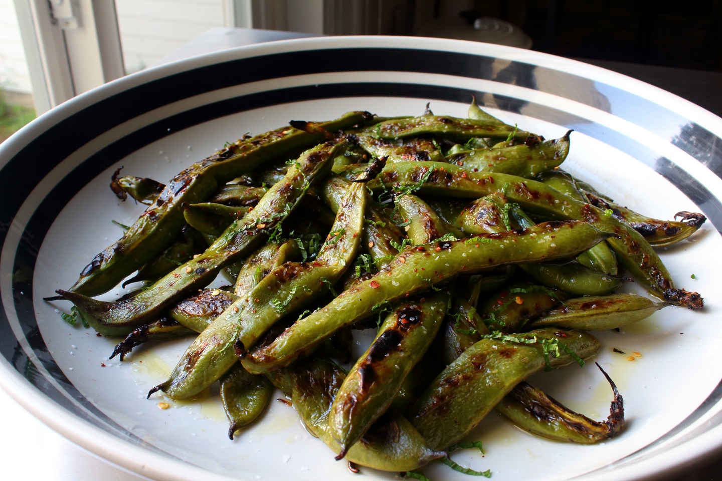 Grilled Fava Beans