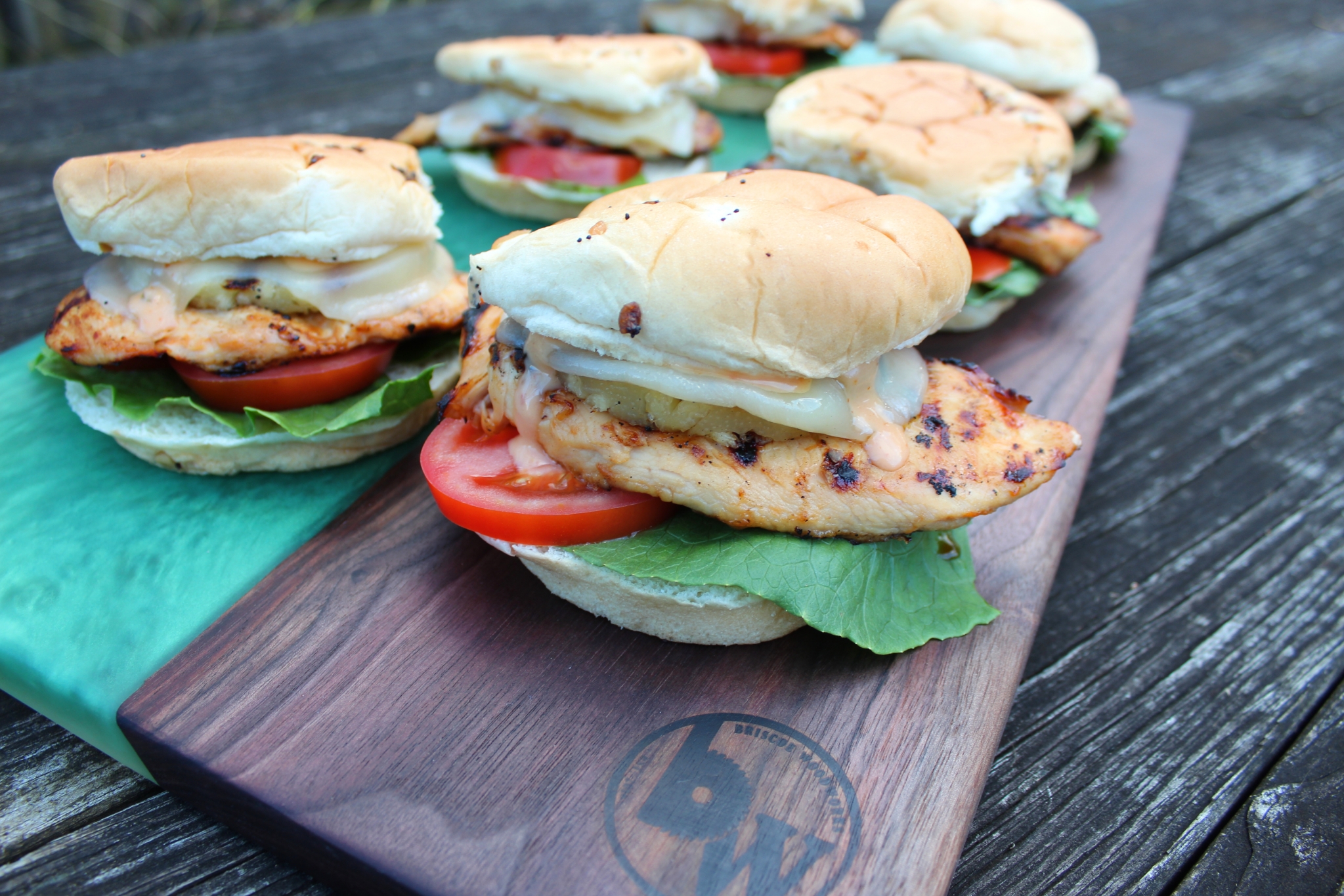 Grilled Hawaiian Chicken and Pineapple Sandwiches