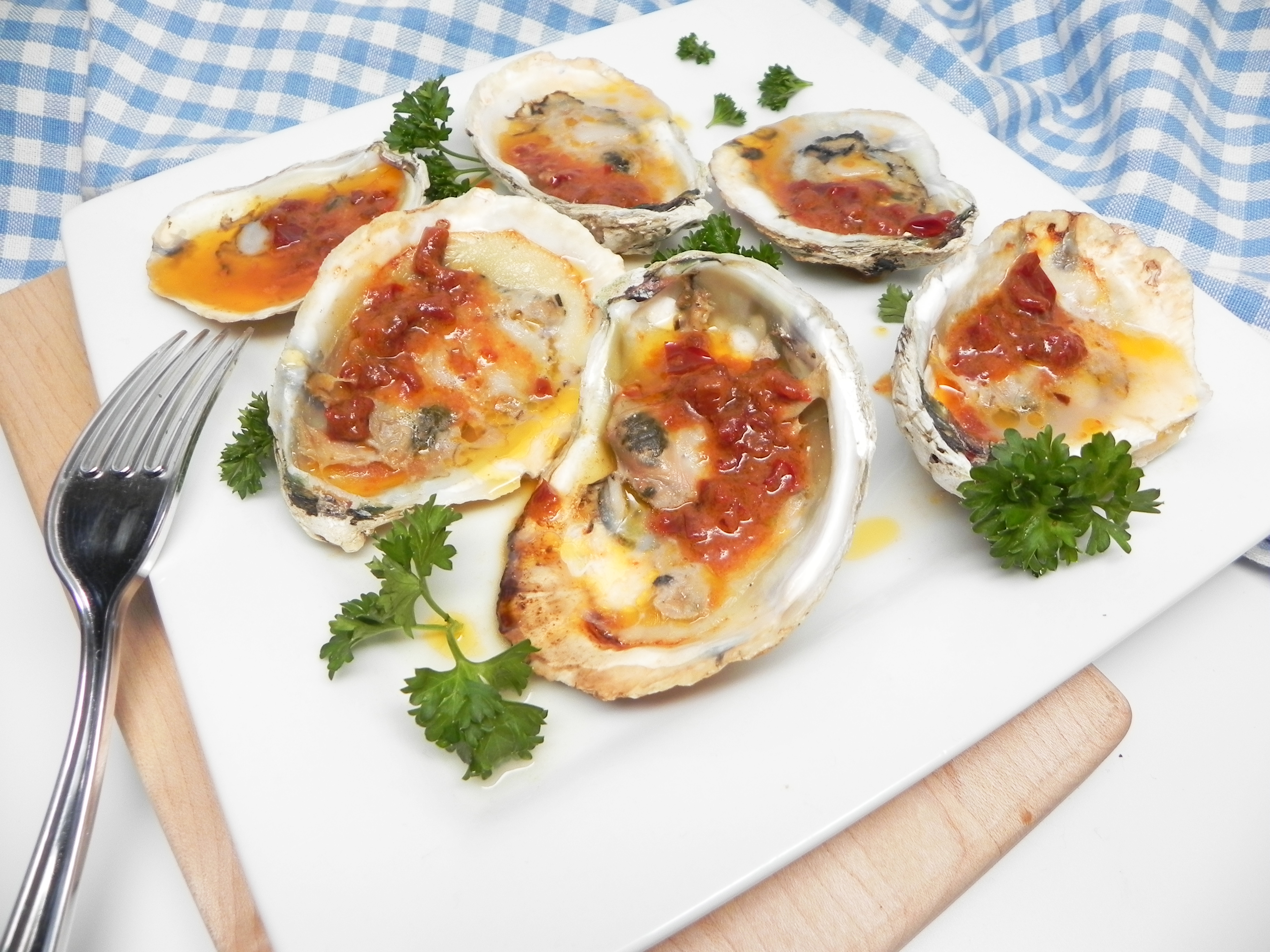 Grilled Oysters with Chipotle Butter