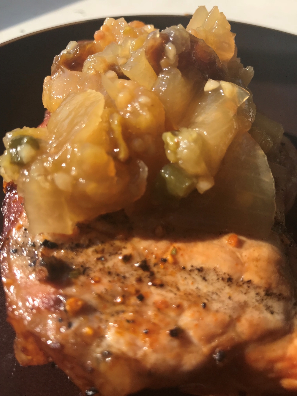Grilled Pork with Pineapple Chutney