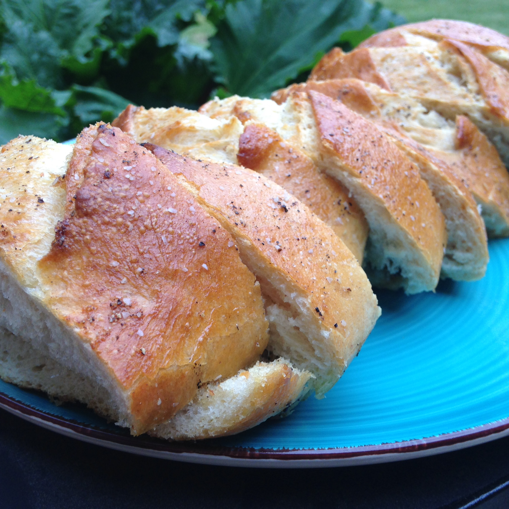 Grilled Salt and Pepper Bread