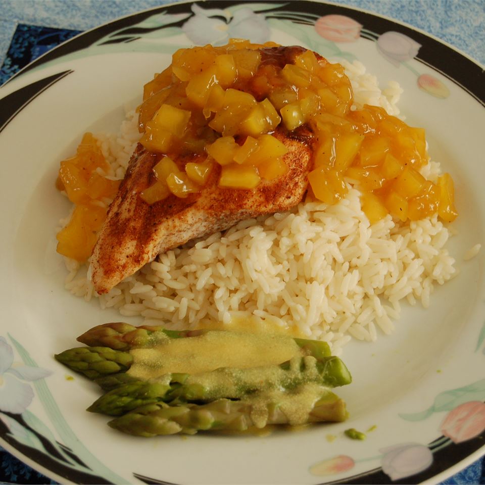 Grilled Spiced Chicken with Caribbean Citrus-Mango Sauce