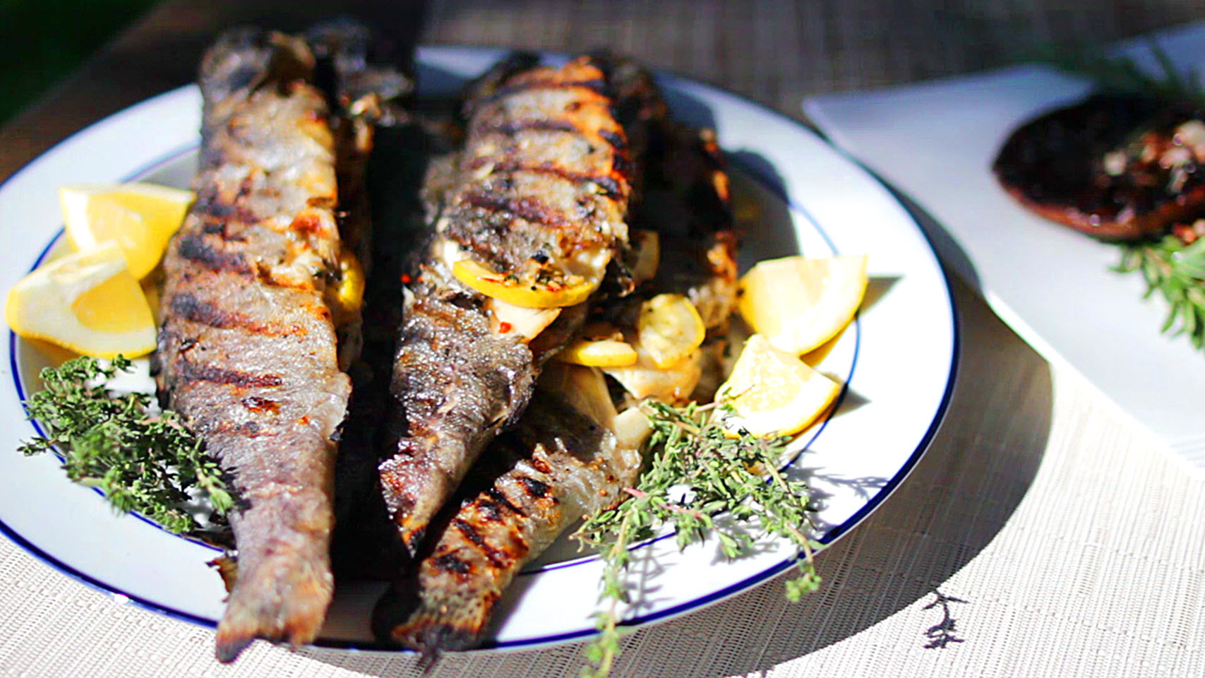 Grilled Whole Stuffed Trout