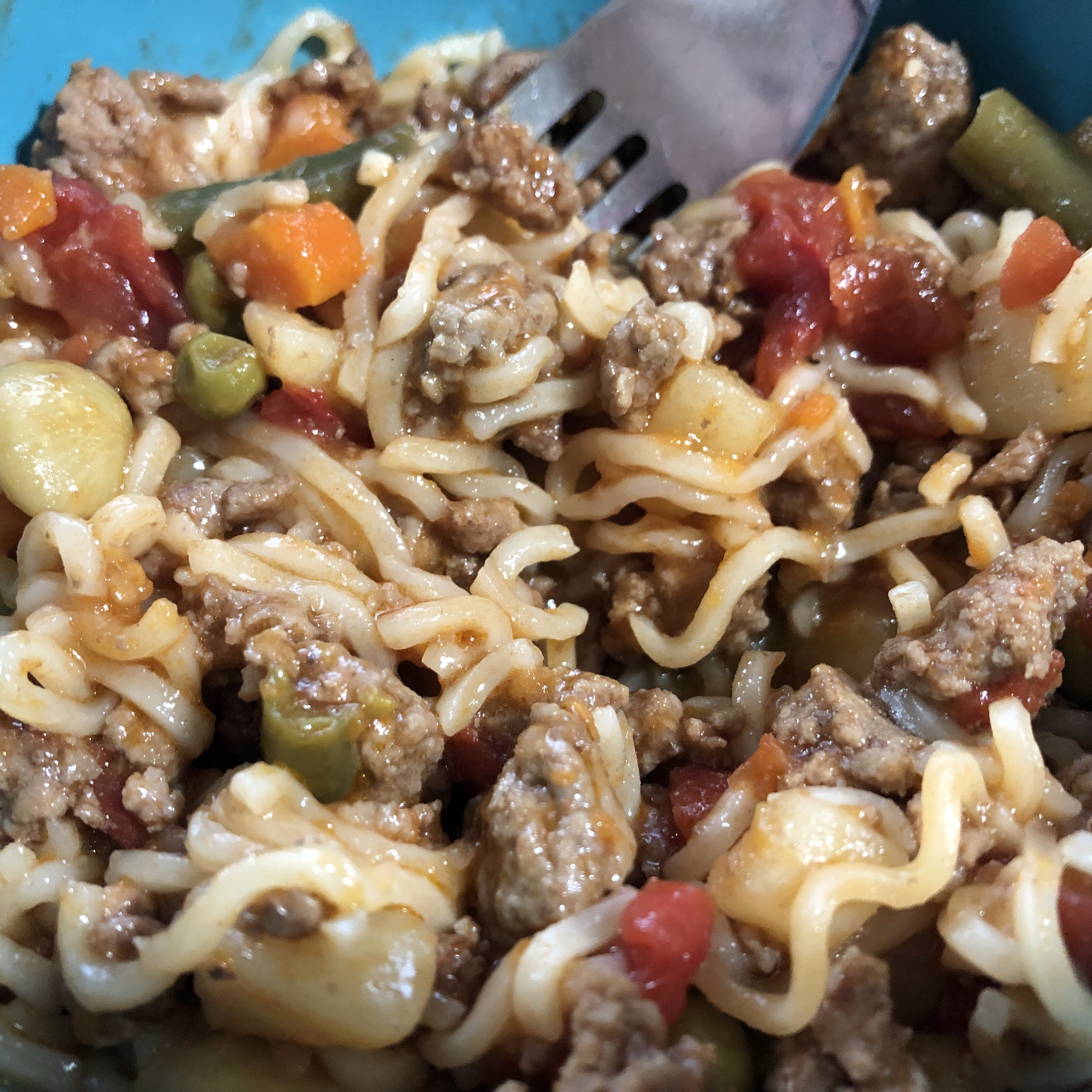 Ground Beef Curly Noodle