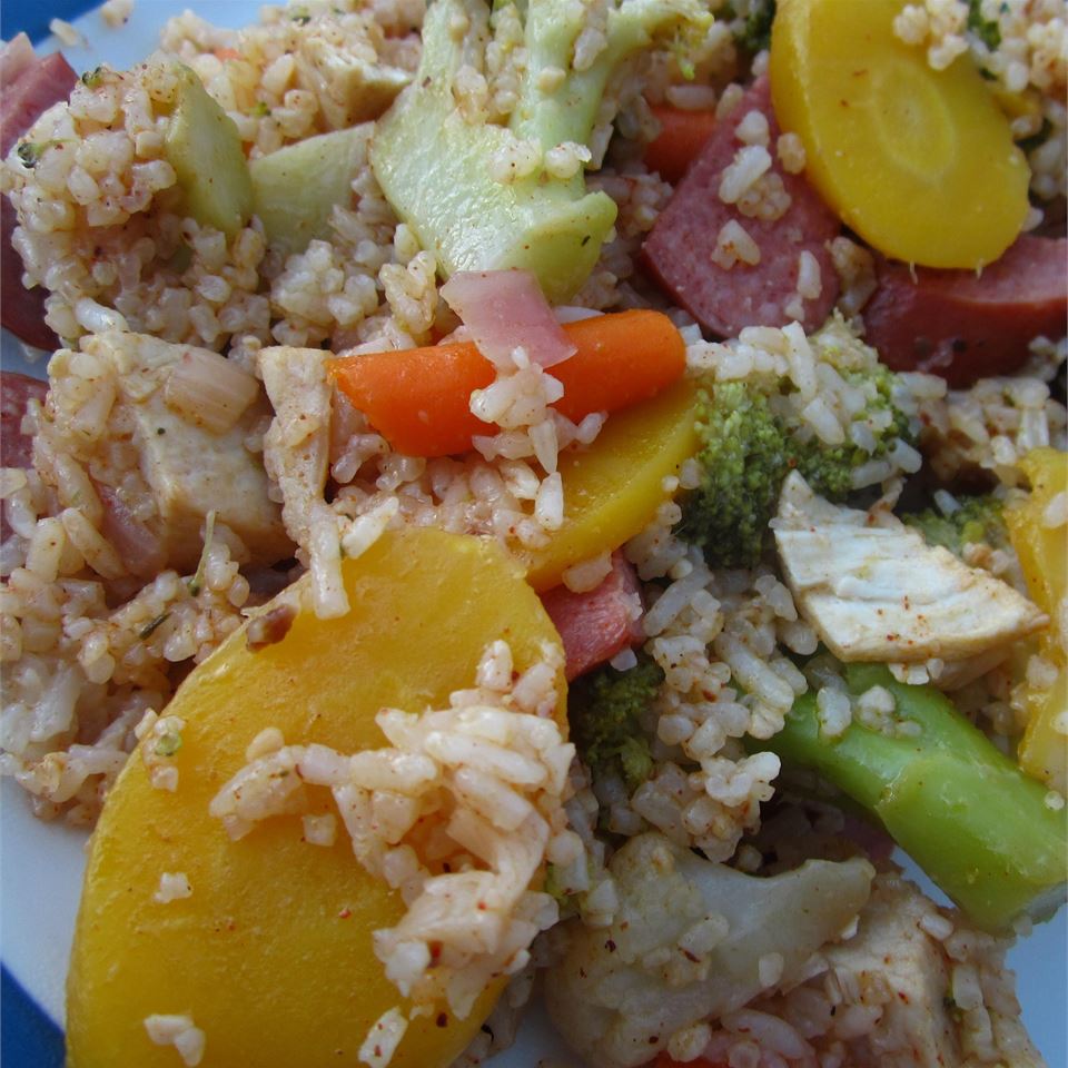 Hearty Garden Chicken and Rice