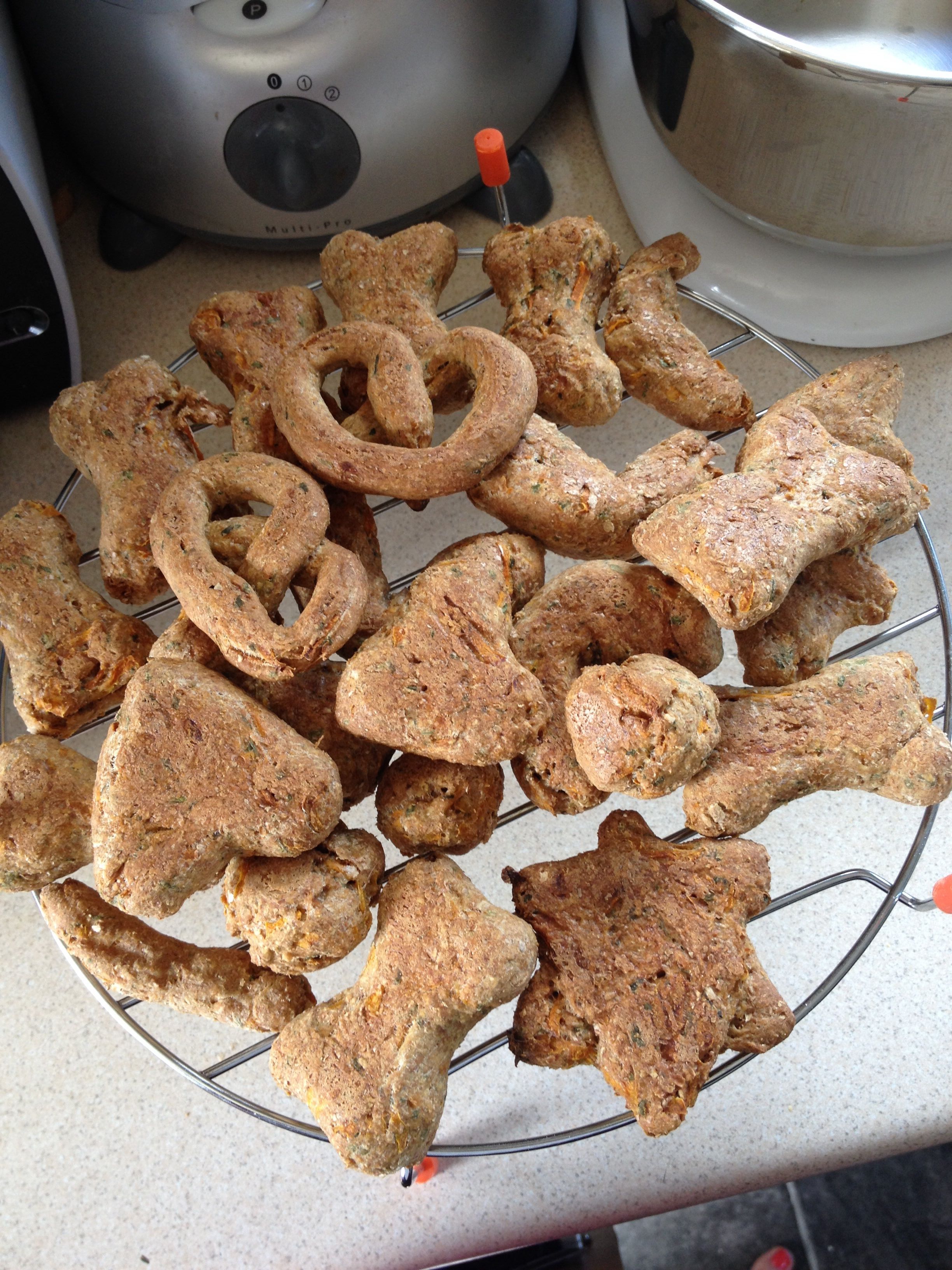 Homemade Healthy Dog Treats with Carrot and Parsley