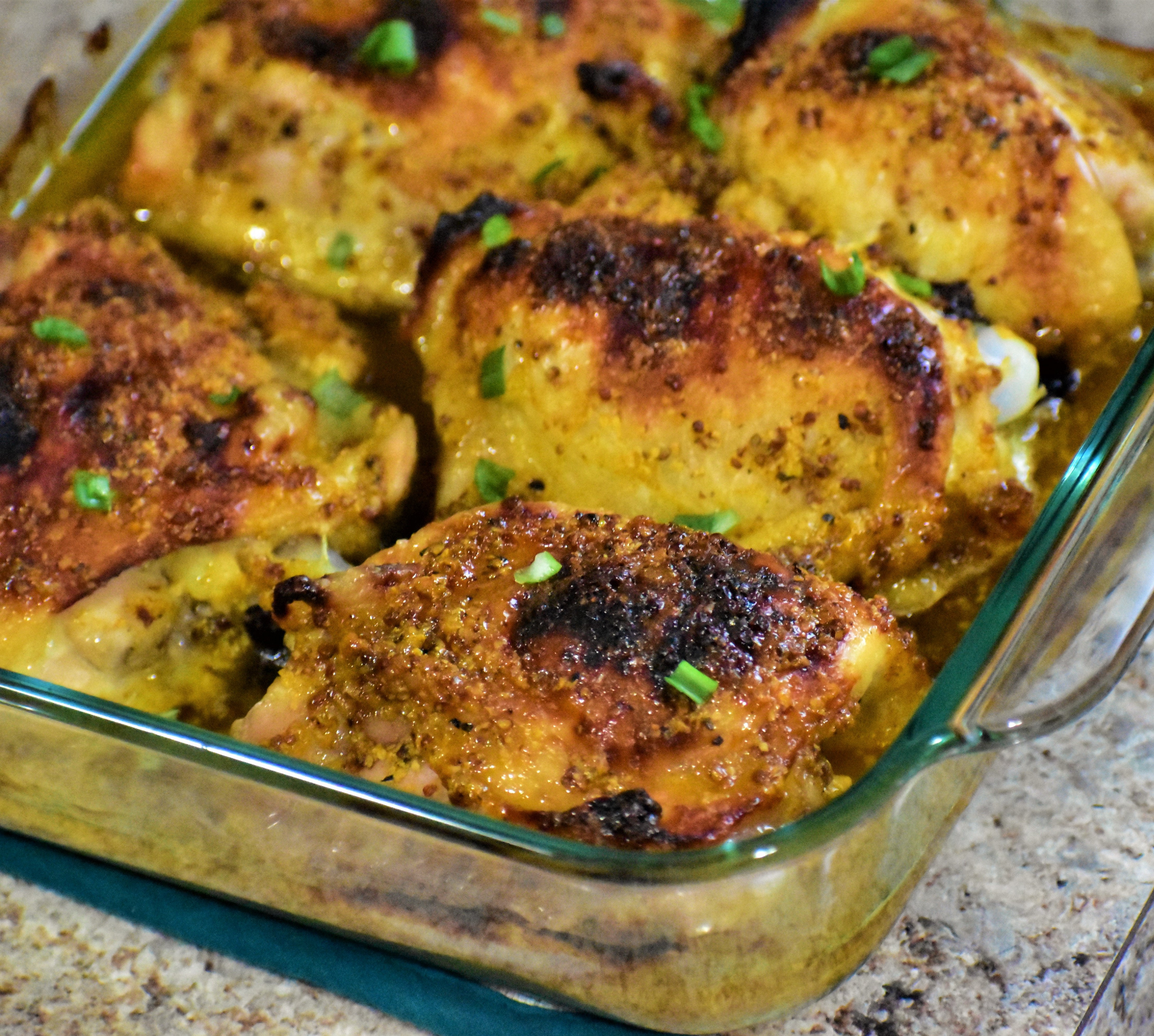 Honey-Mustard and Curry Chicken Thighs