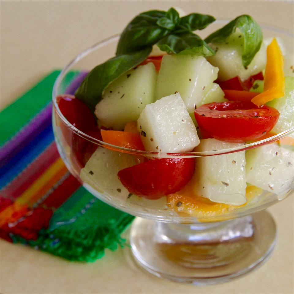 Honeydew-Grape Tomato Salad
