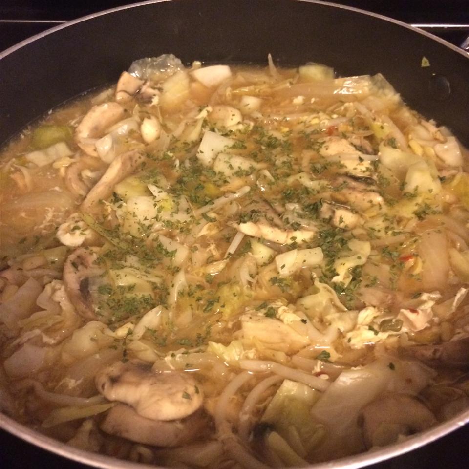 Hot and Sour Chicken and Cabbage Soup
