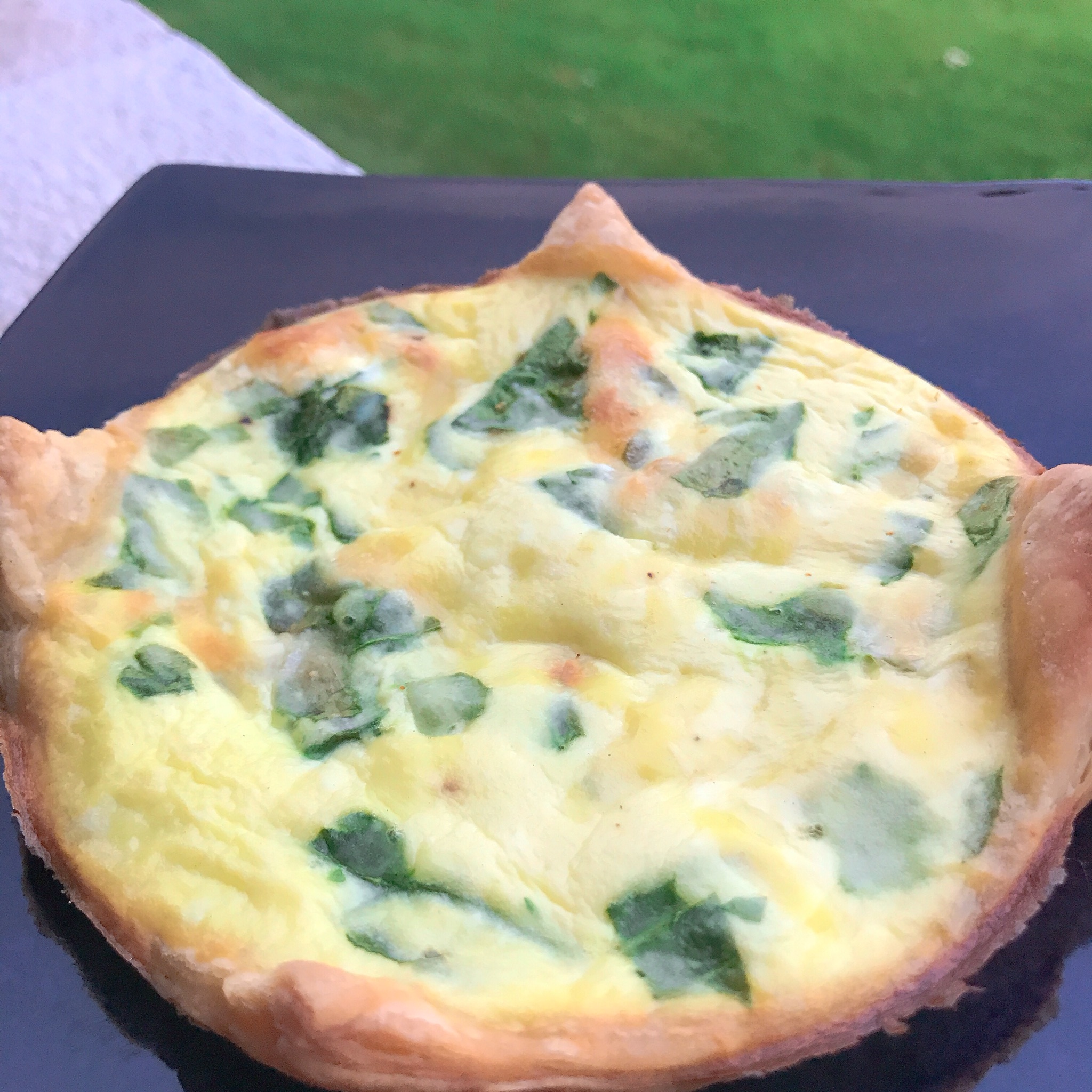 Individual Spinach-Ricotta Puff Pastry Quiches