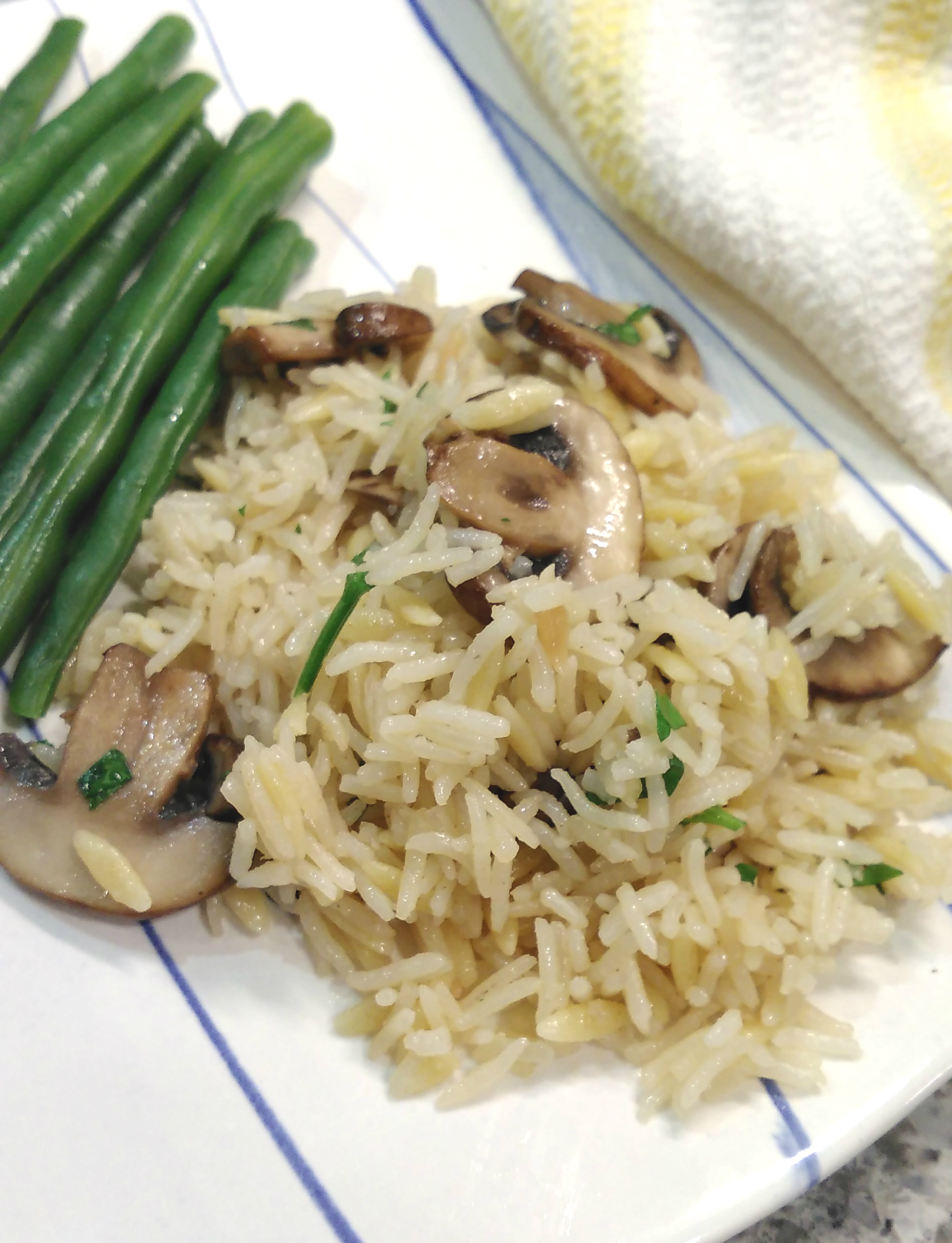 Instant Pot® Rice and Orzo Pilaf with Mushrooms