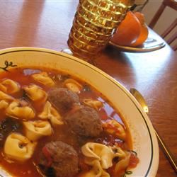 Italian Meatball and Cheese Tortellini Soup