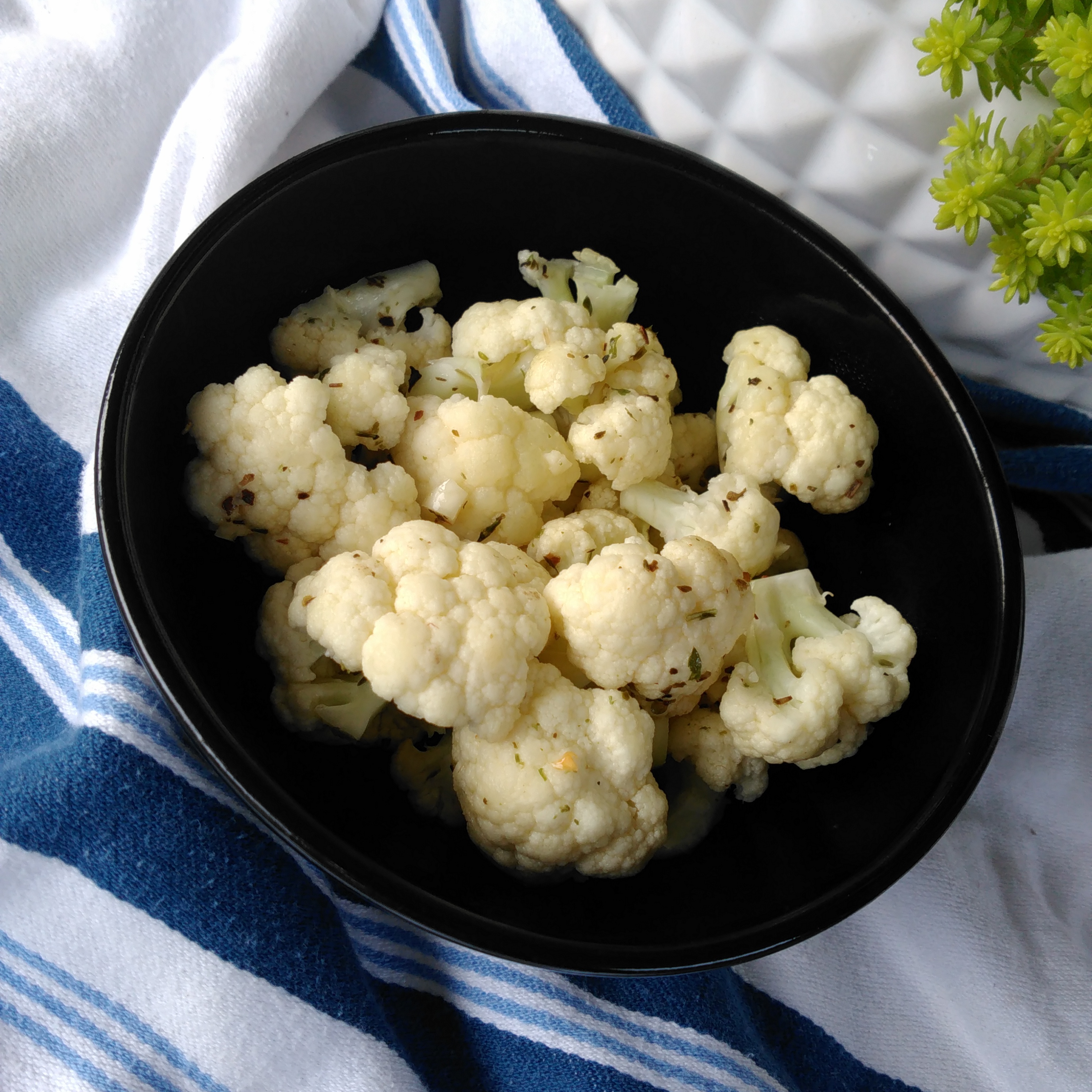 Italian-Seasoned Cauliflower Bites in Foil