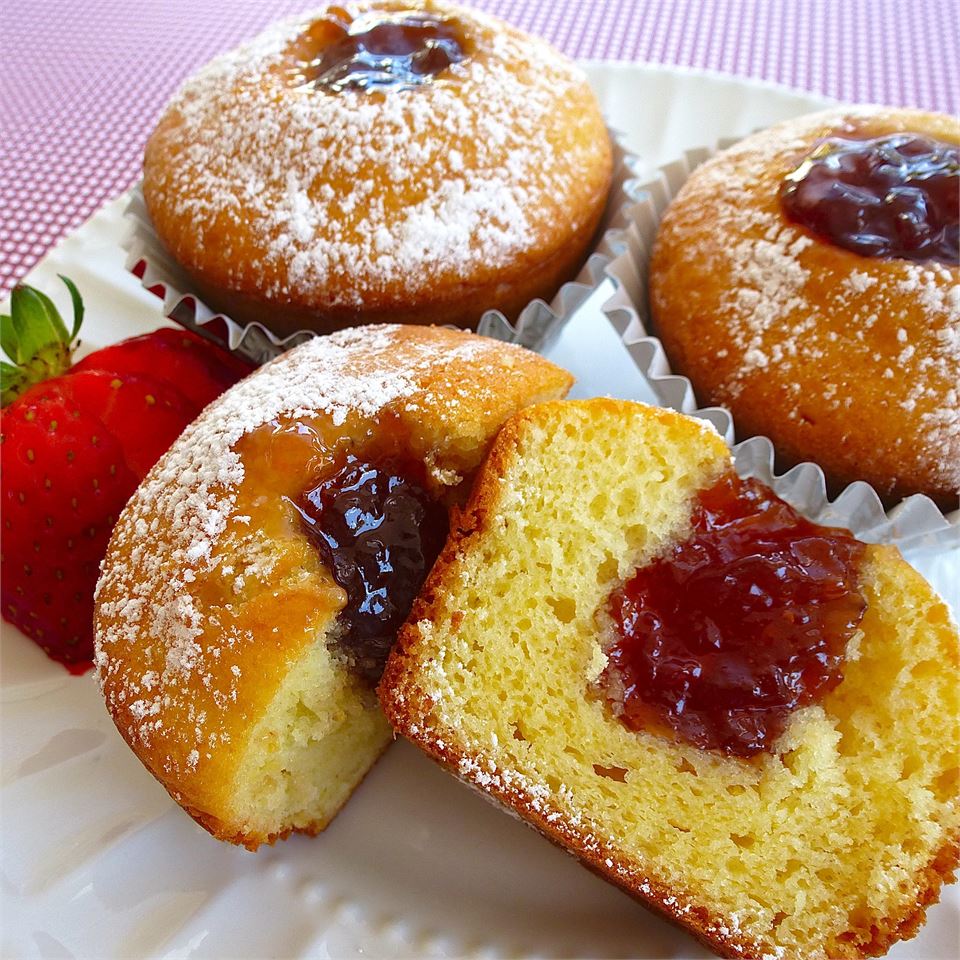 Jelly Doughnut Cupcakes