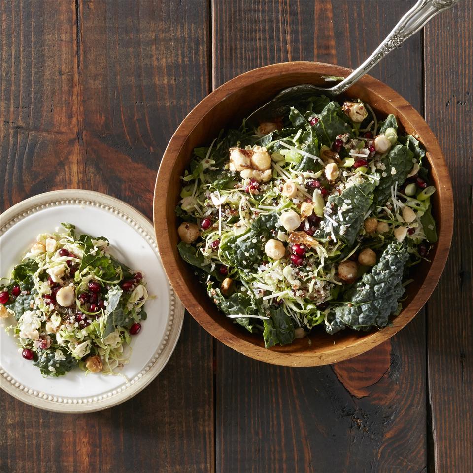 Kale and Brussels Slaw with Quinoa