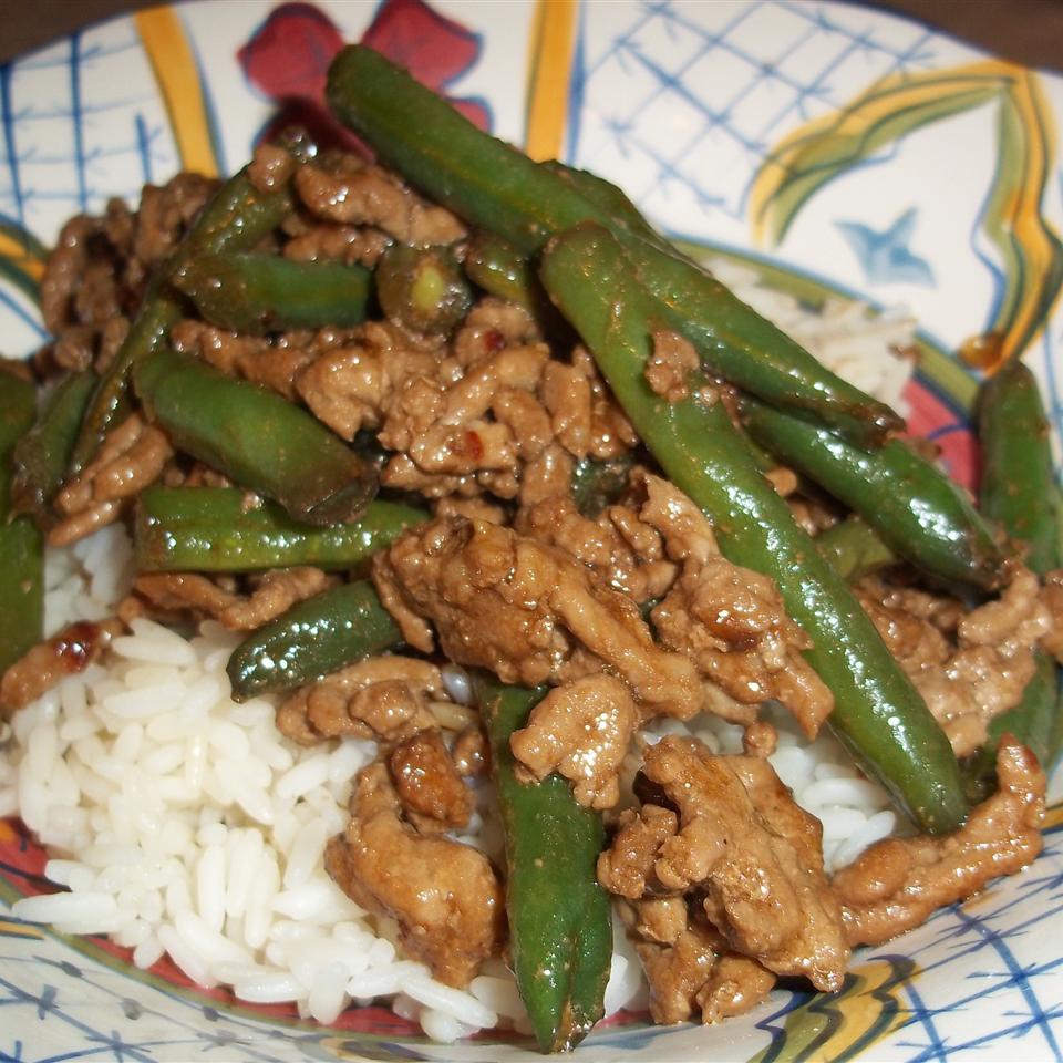 Kicked-Up Ground Pork with Green Beans