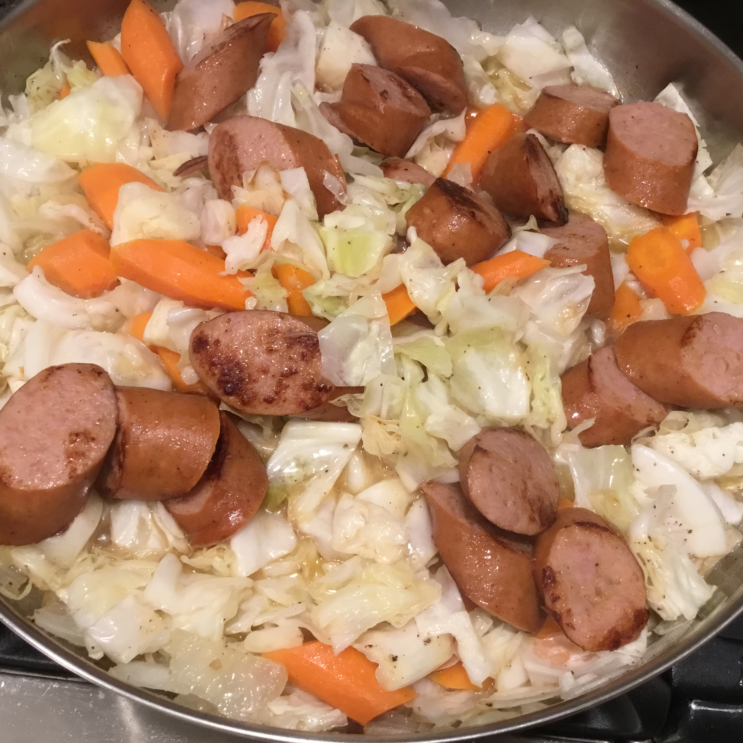 Kielbasa with Cabbage and Apples