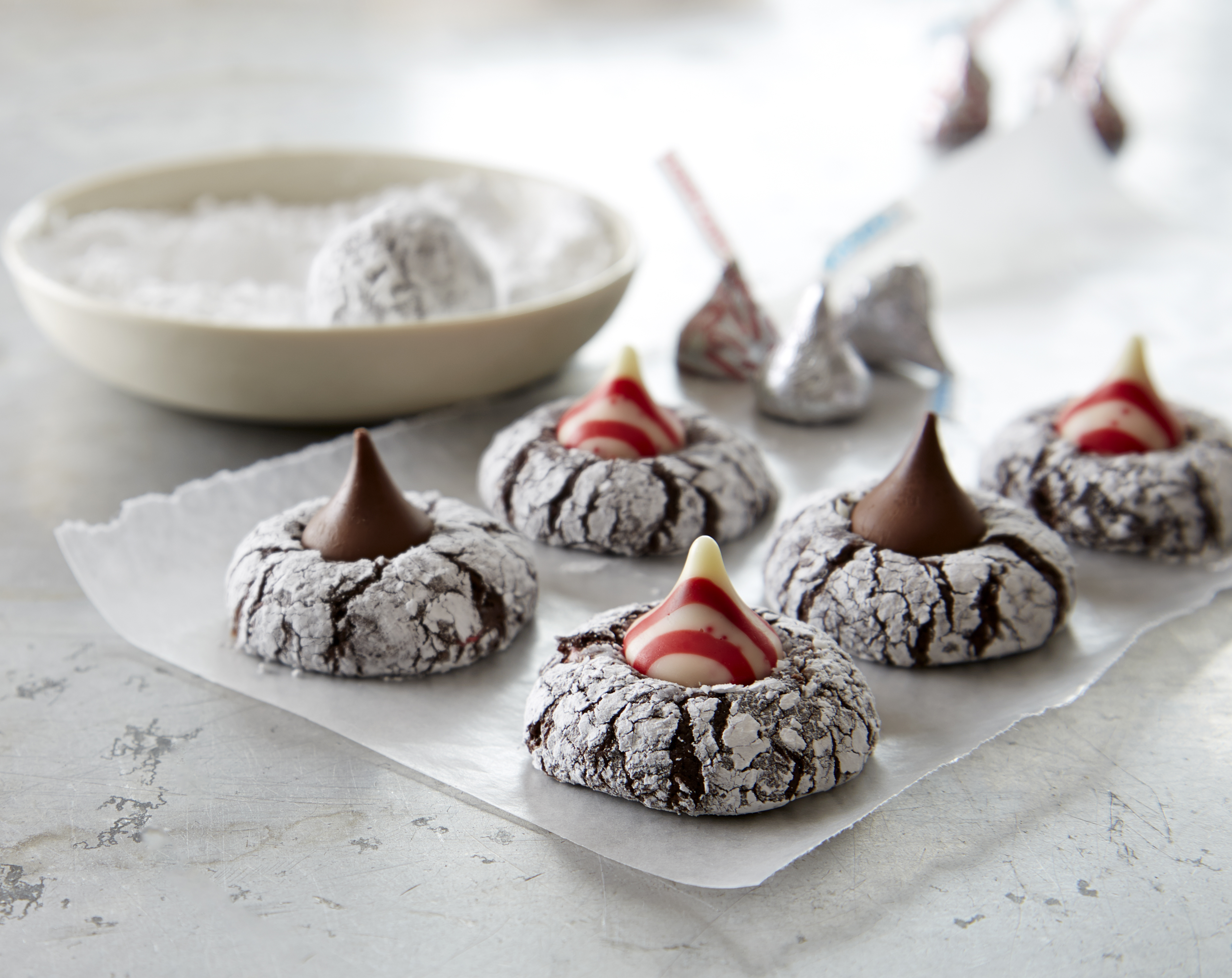 KISSES Peppermint Brownie Drops