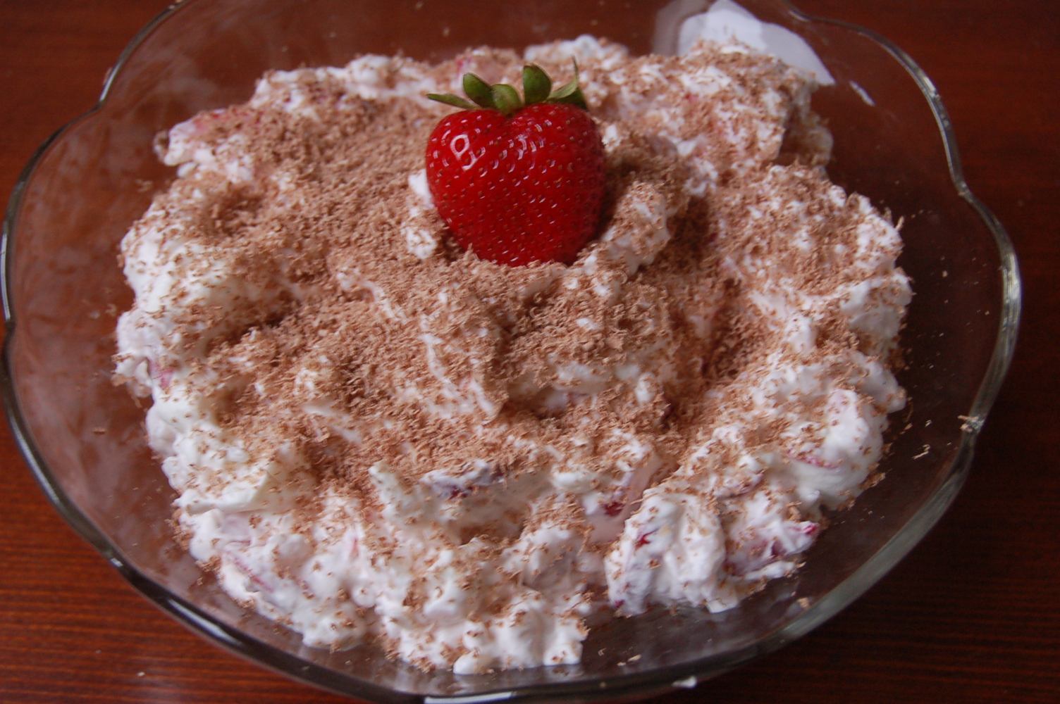 Leftover Rice Dessert with Strawberries