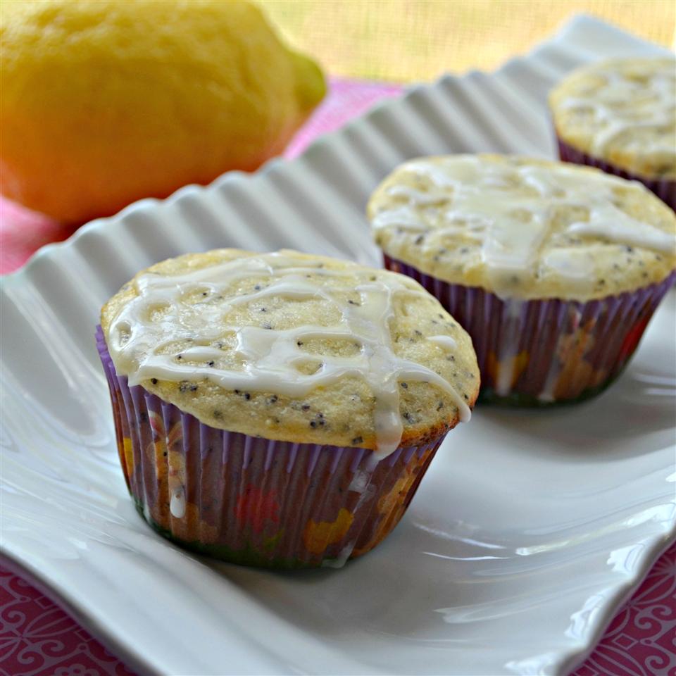 Lemon Poppyseed Muffins with Lemon Glaze
