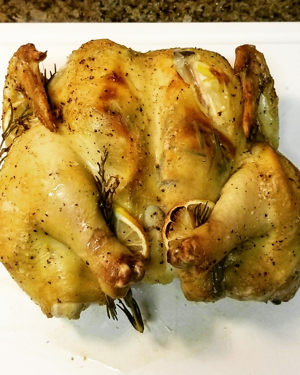 Lemon-Rosemary Spatchcocked Chicken