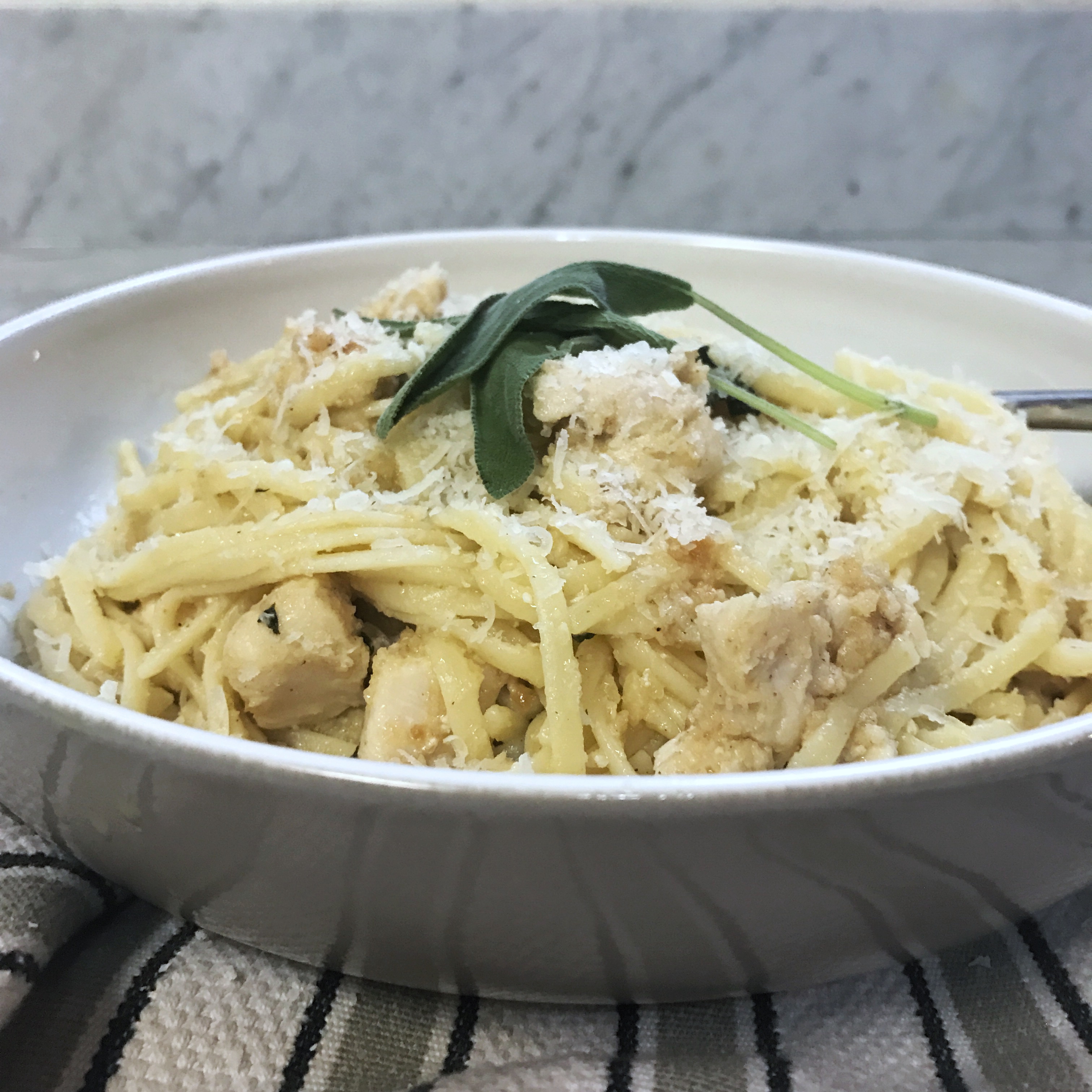 Linguine with Sage and Chicken