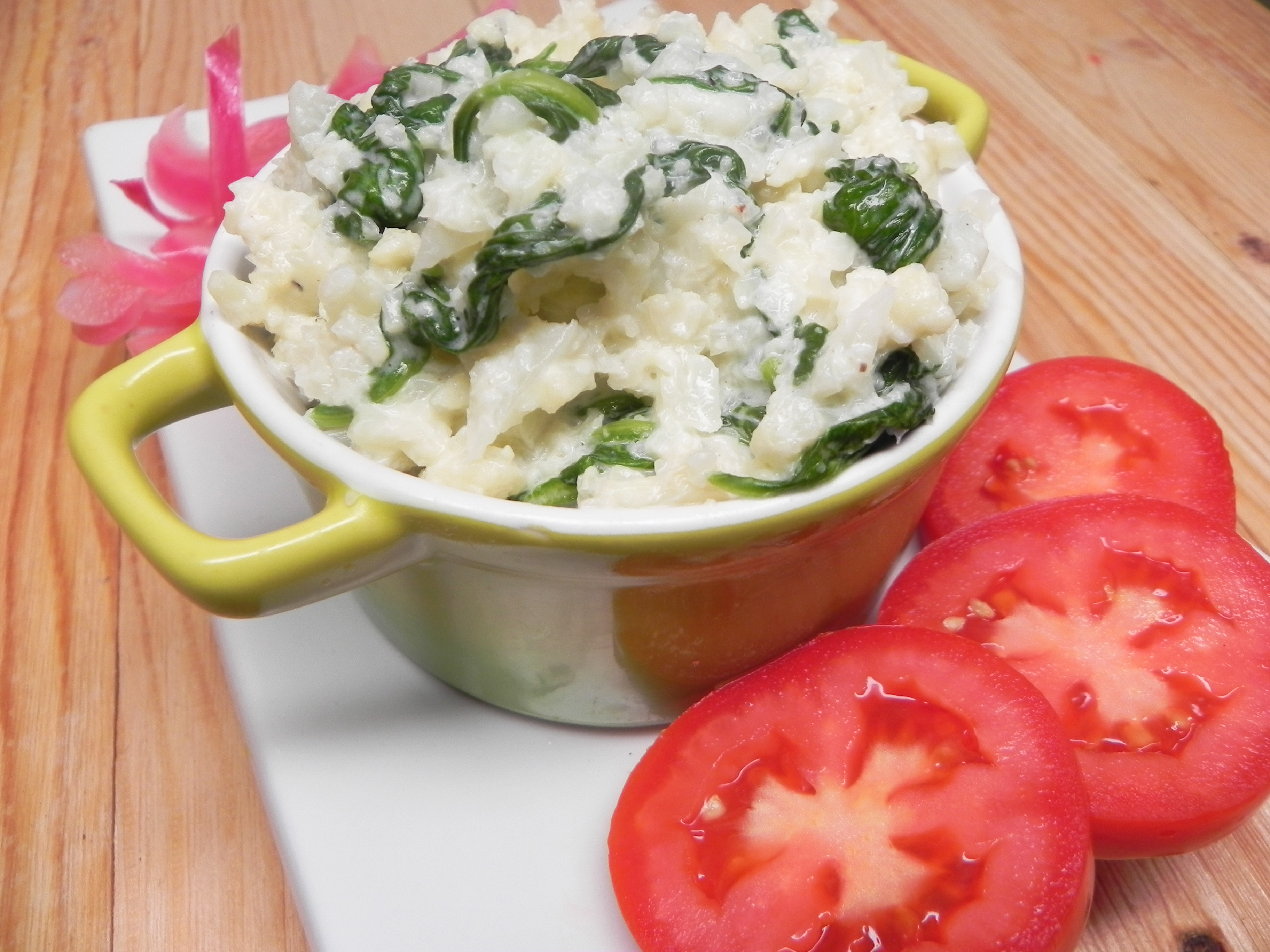 Low-Carb Cauliflower-Spinach Side Dish