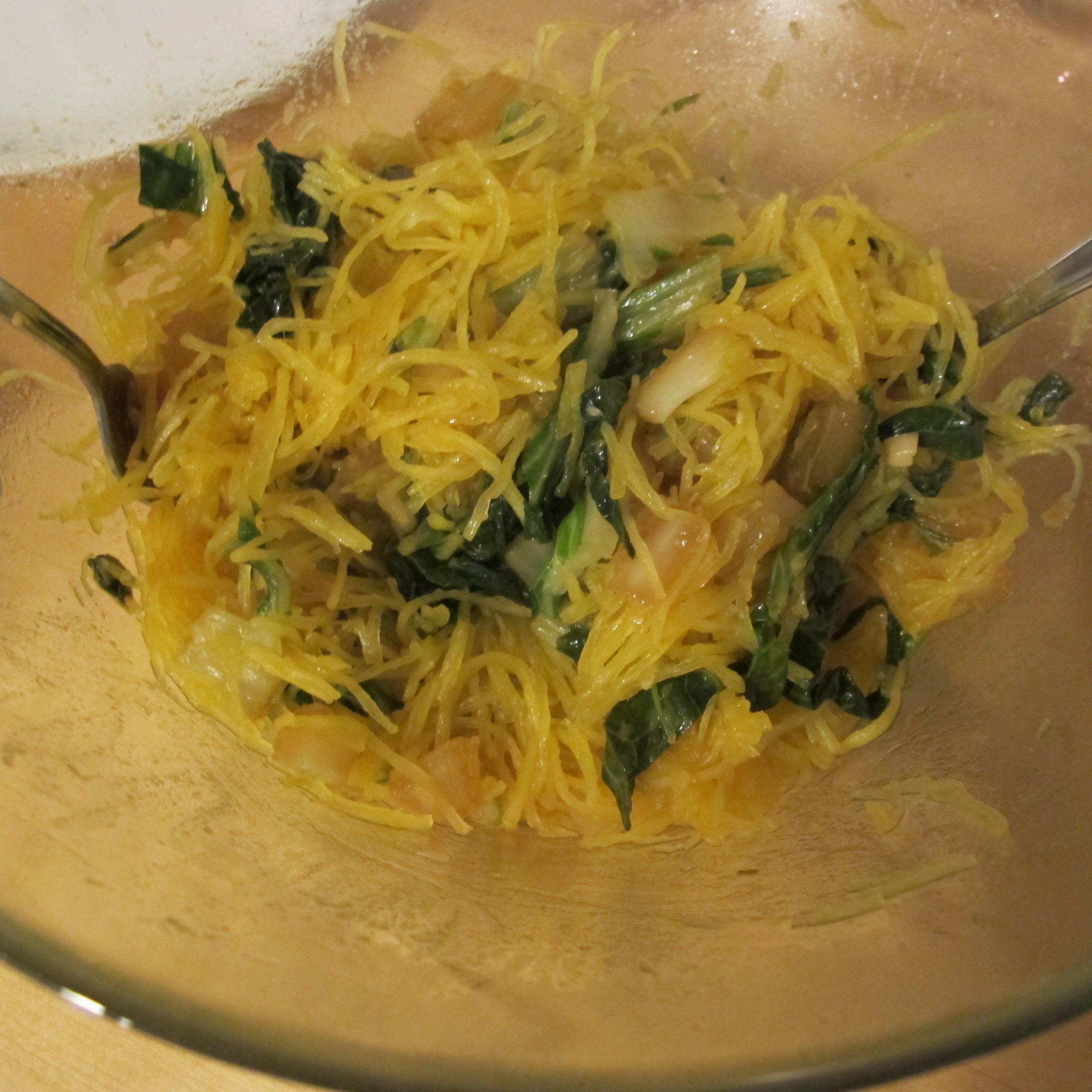Low-Carb Spaghetti Squash Salad with Bok Choy