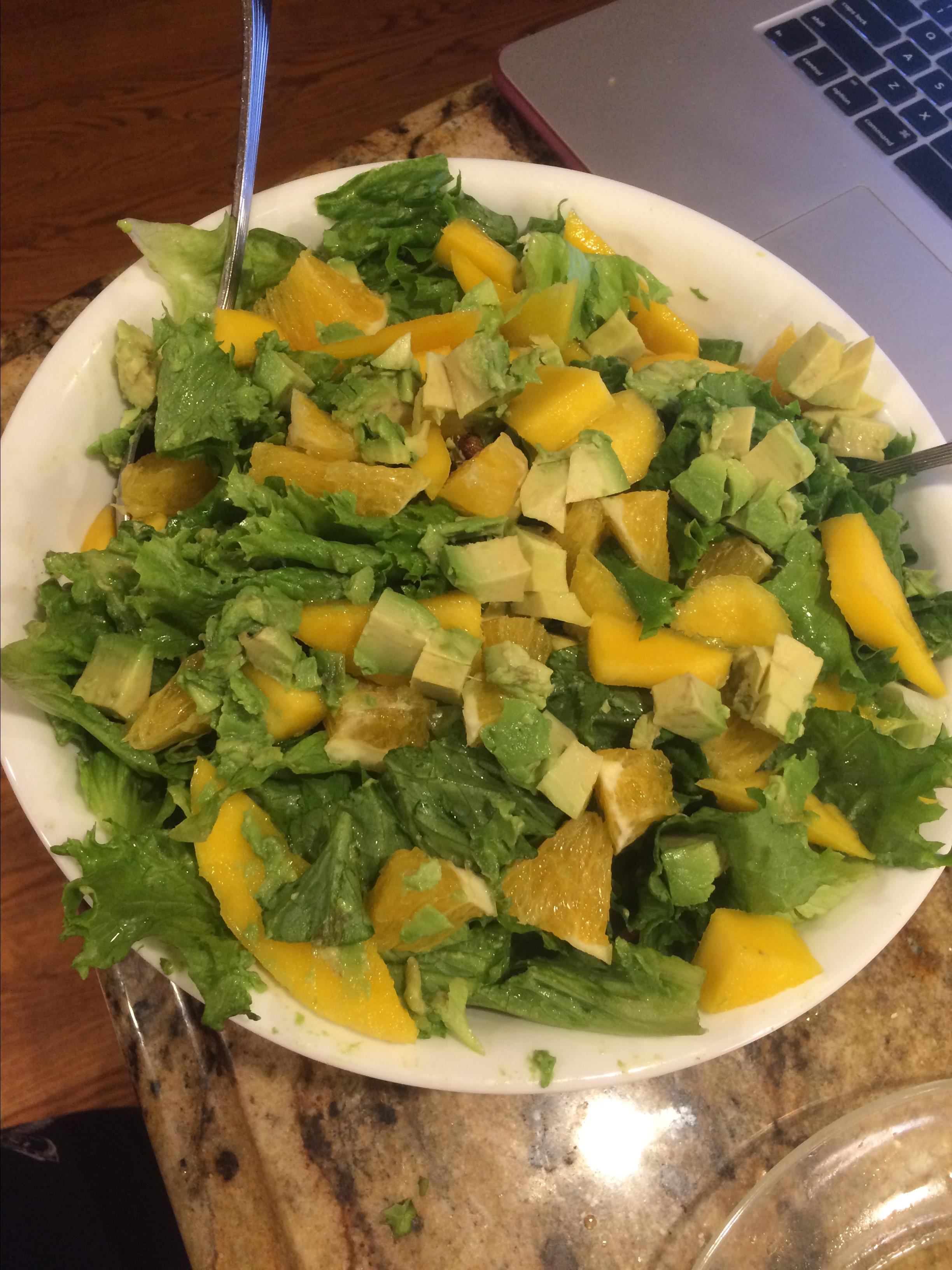 Mango, Orange, Grapefruit, Avocado, and Pistachio Salad