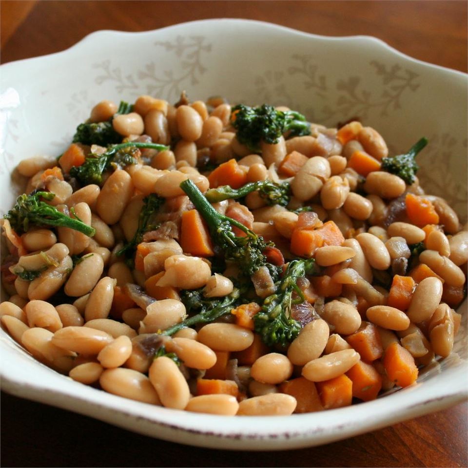 Maple Cannellini Bean Salad with Baby Broccoli and Butternut Squash
