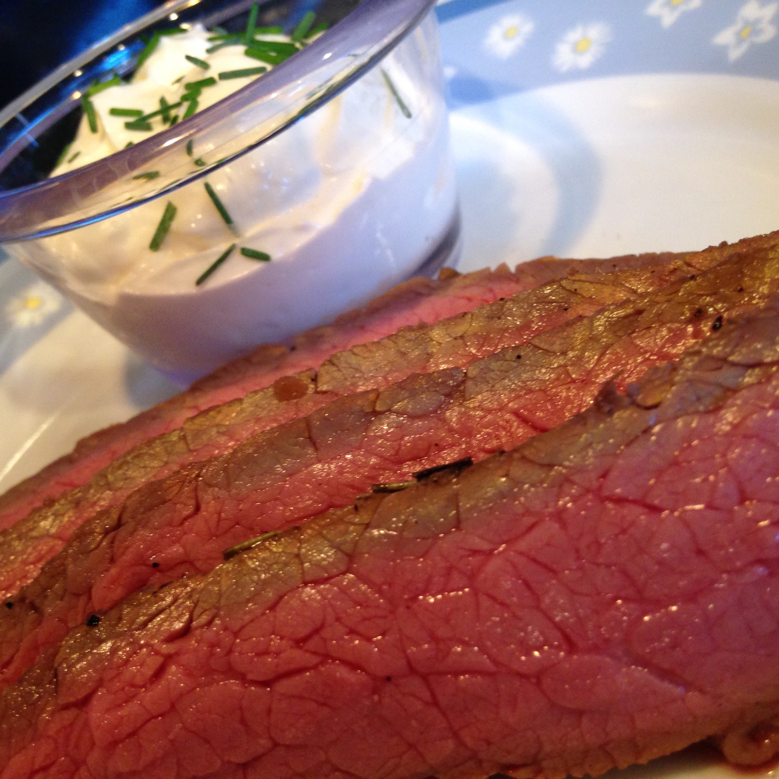 Marinated Flank Steak with Horseradish Cream