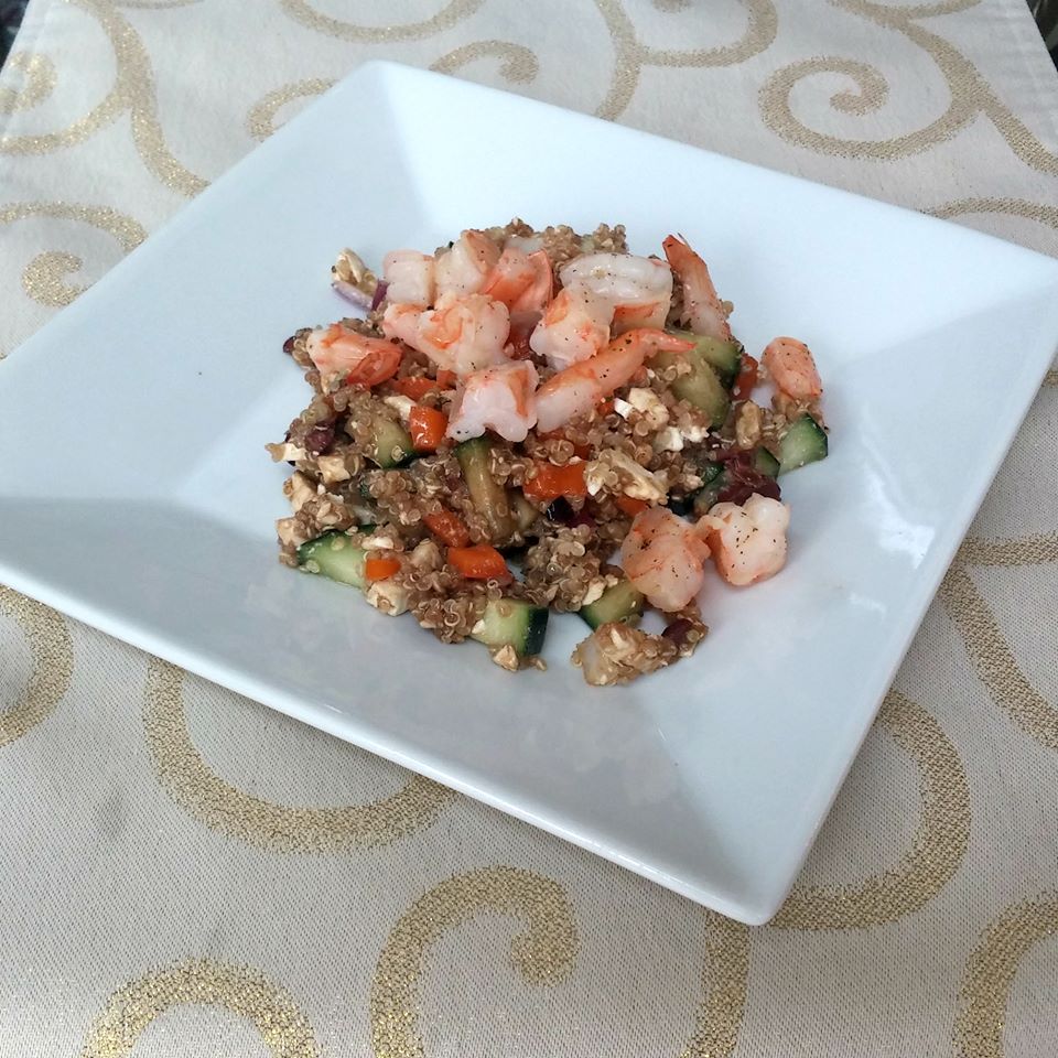 Mediterranean Quinoa Salad with Shrimp