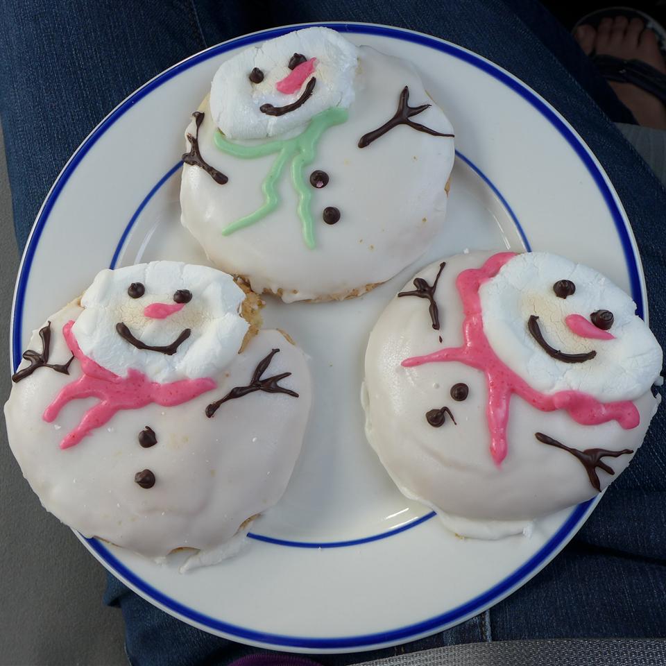 Melted SnowMan Cookie
