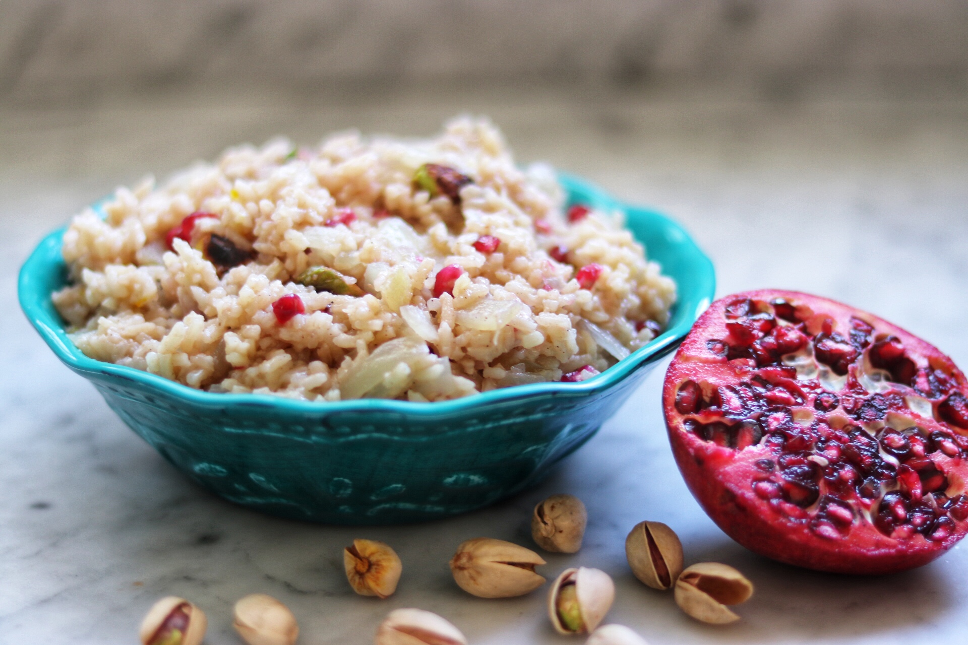 Middle Eastern Rice Pilaf with Pomegranate
