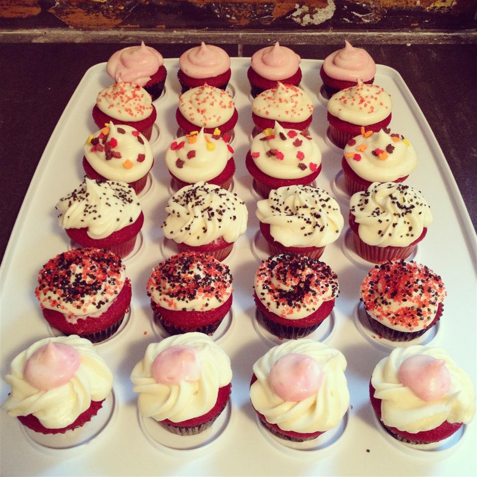 Mini Red Velvet Cupcakes with Cream Cheese Icing