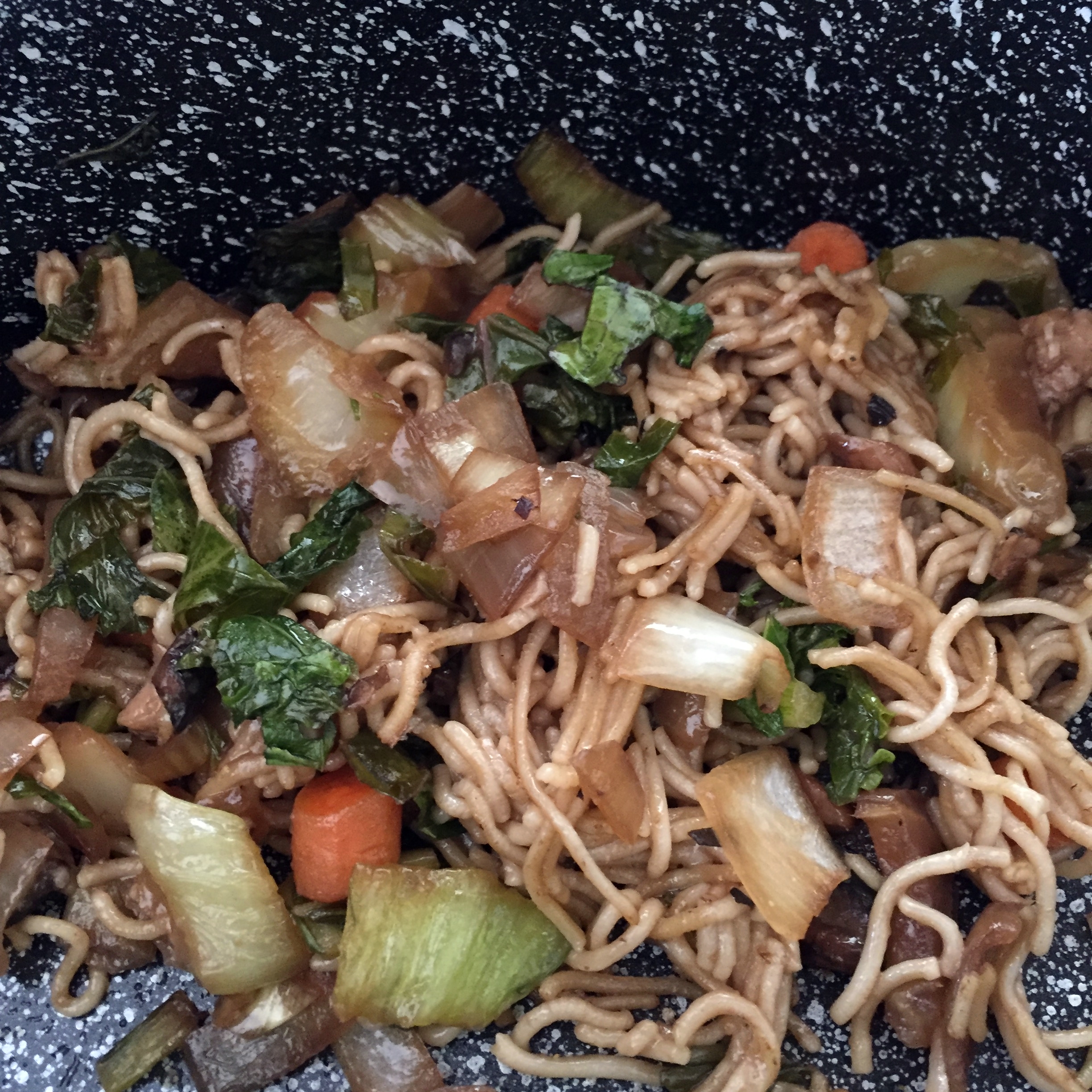 Mushroom, Kale, and Bok Choy Ramen
