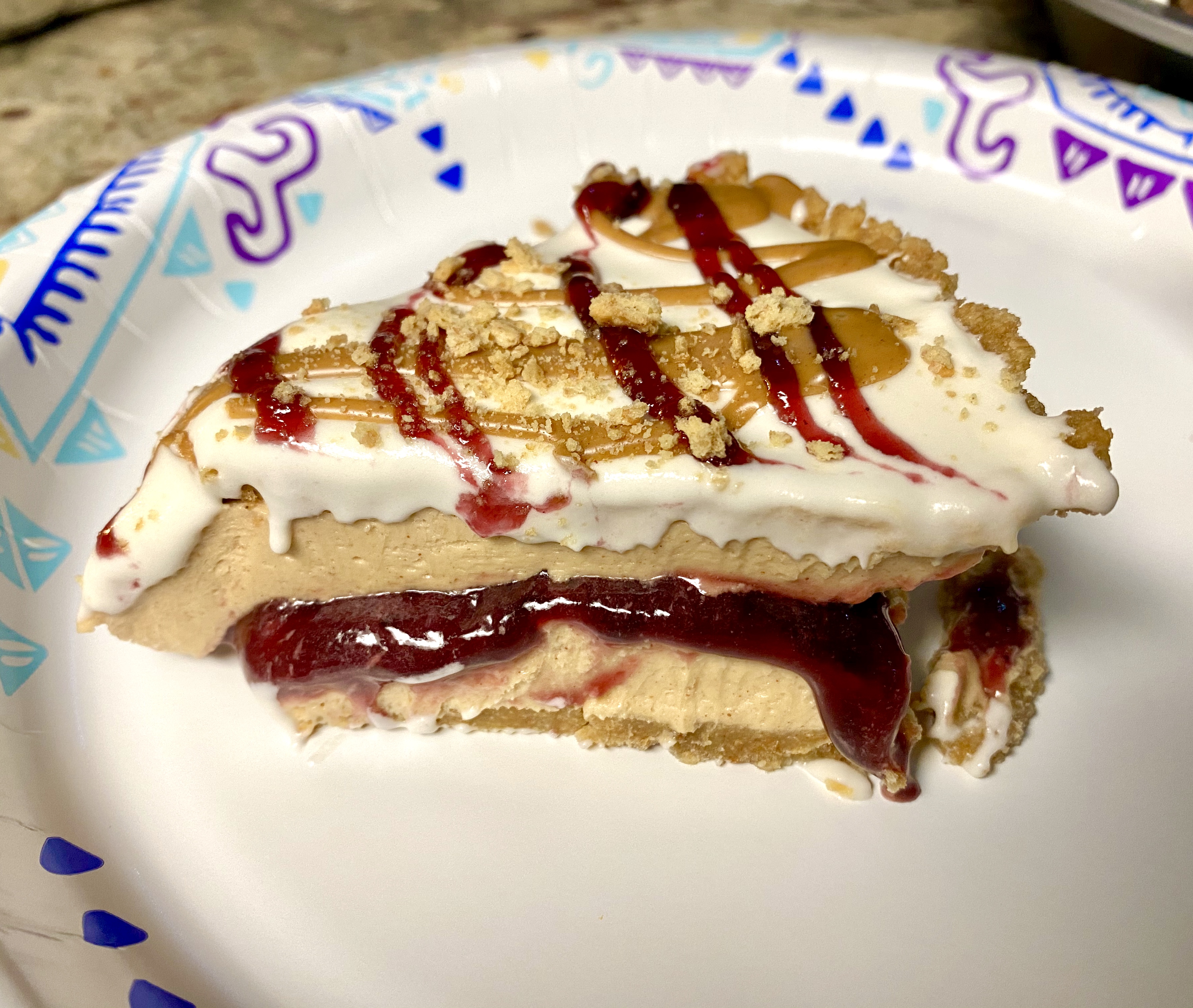 No-Bake Peanut Butter and Jelly Pie