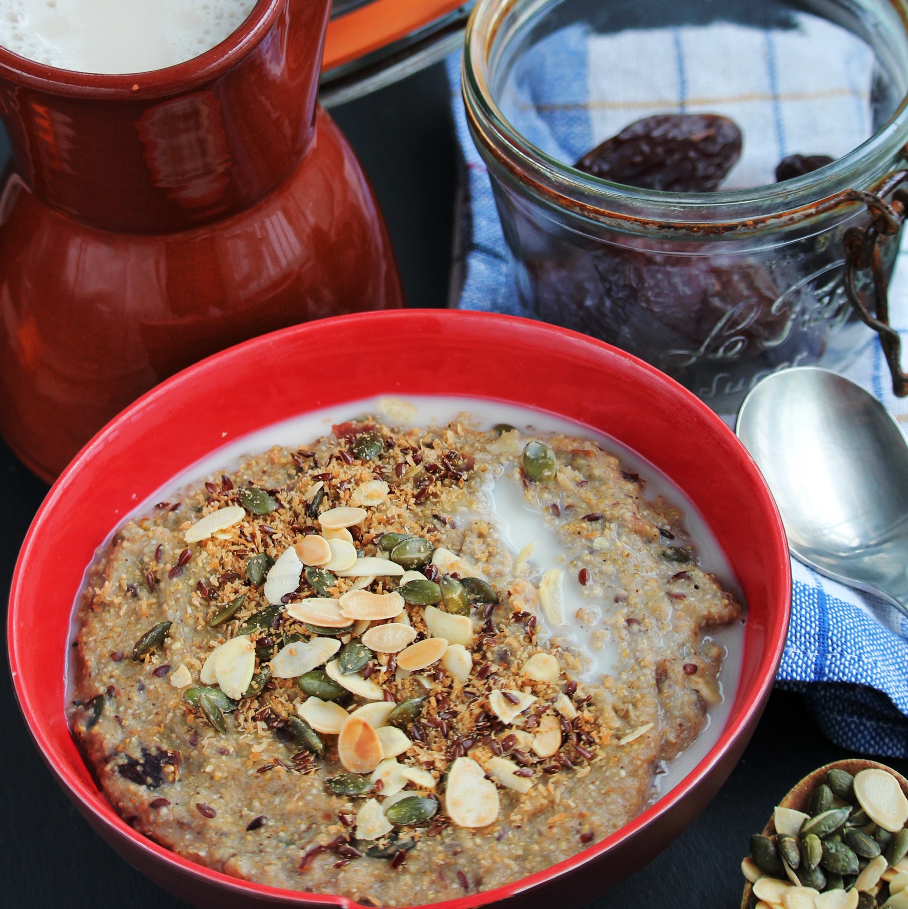 Nut and Date Millet Porridge