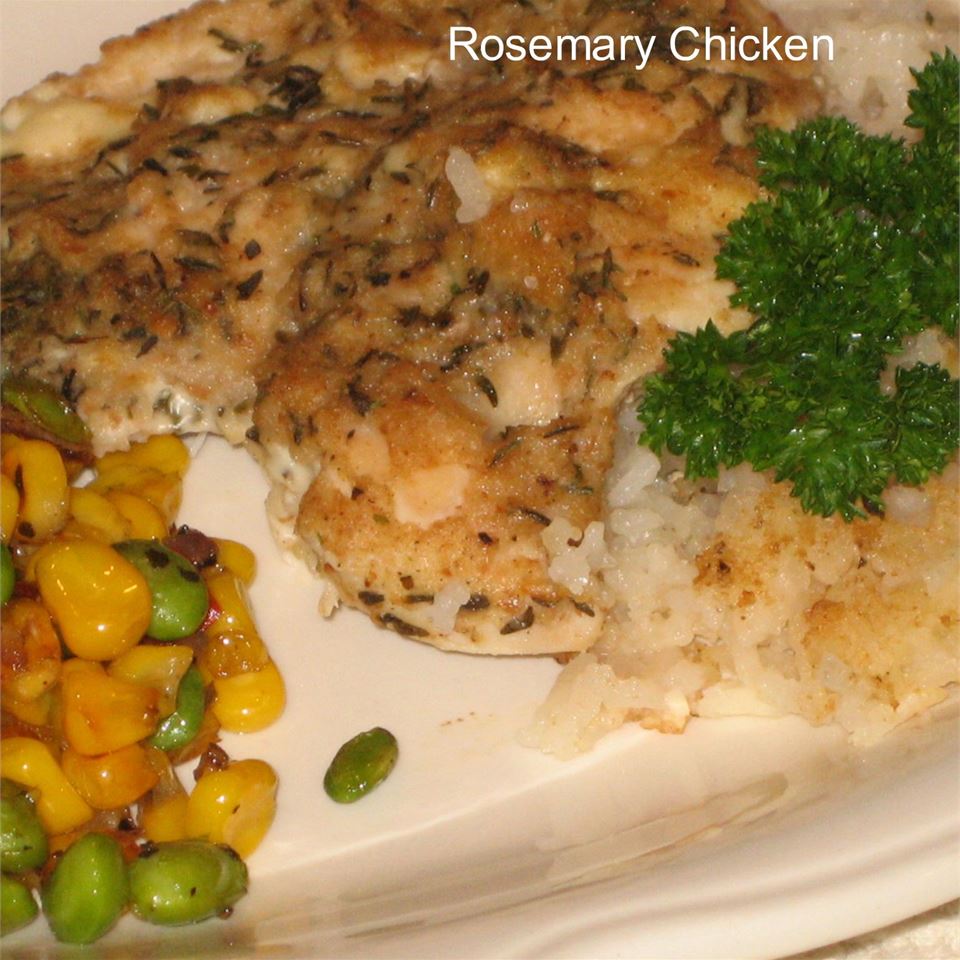 One Dish Rosemary Chicken and Rice Dinner