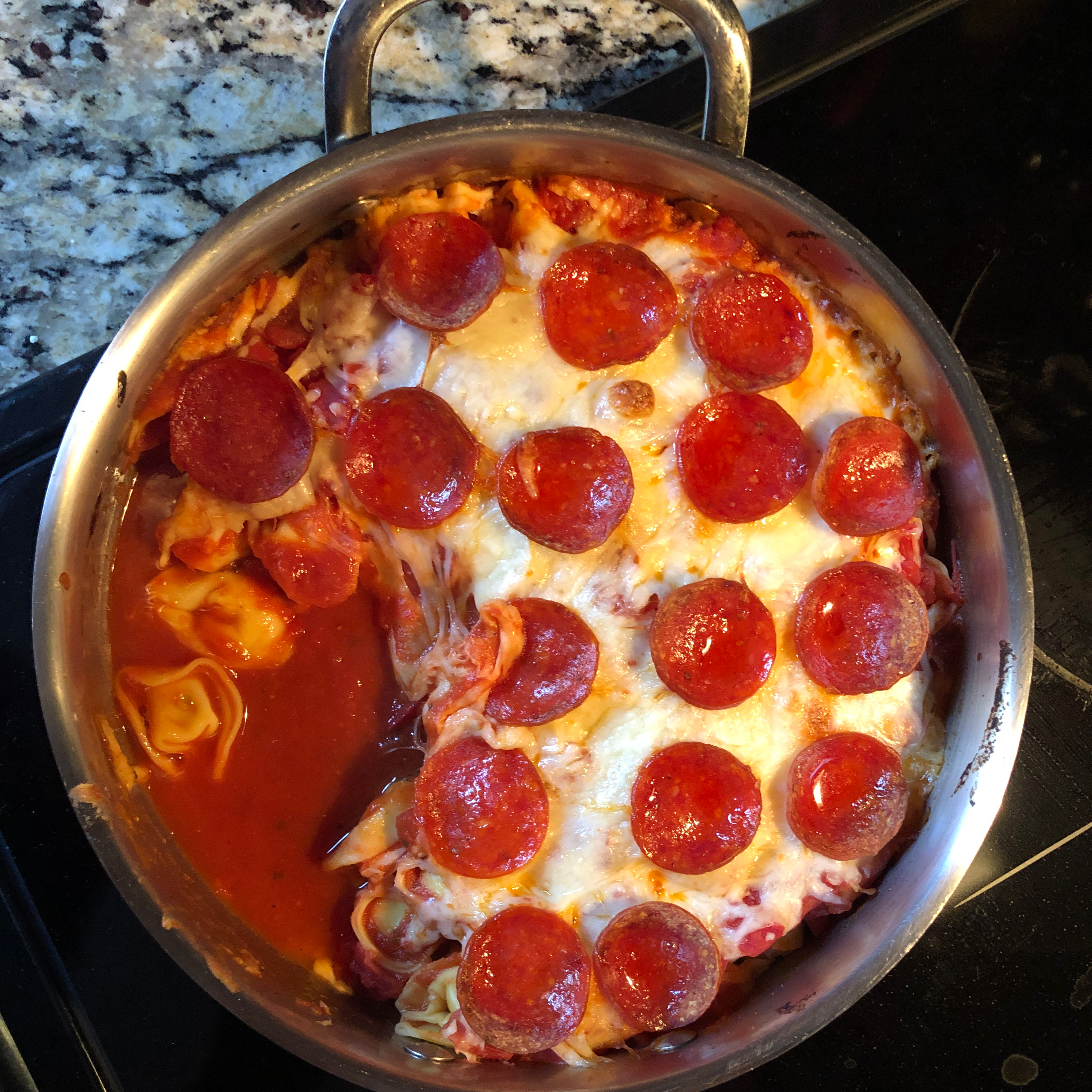 One-Pot Pizza Tortellini Bake