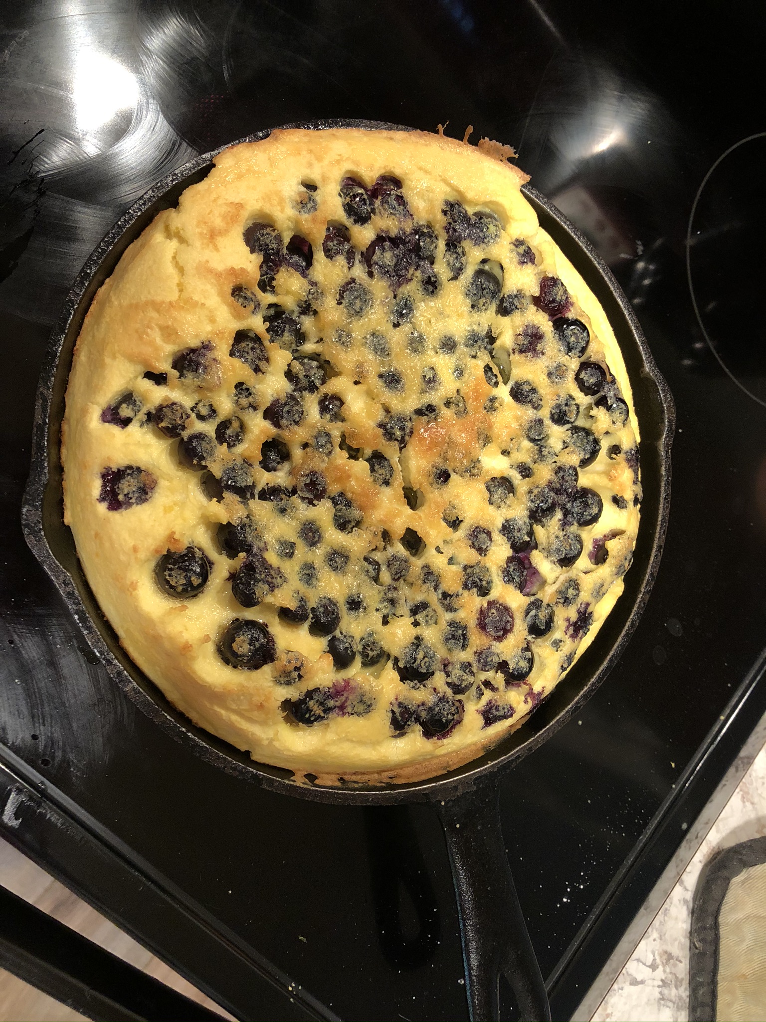 Paleo Blueberry Cast Iron Pancake