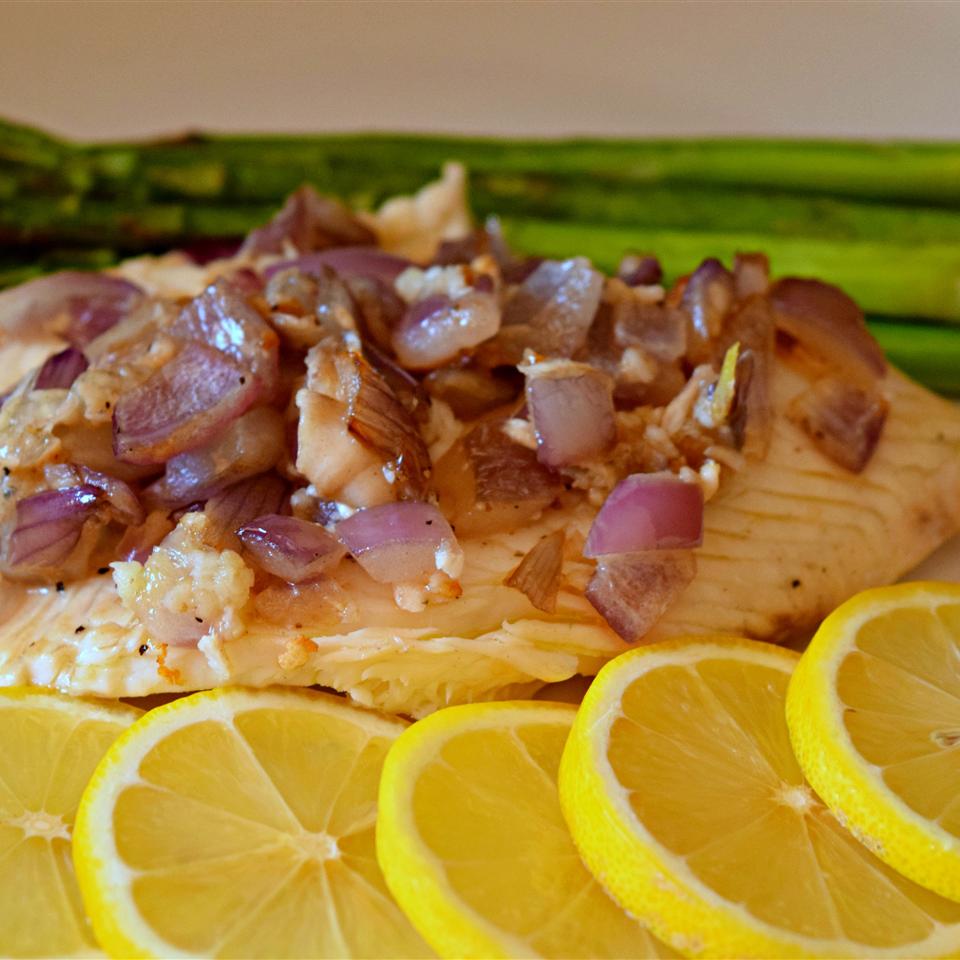 Pan-Grilled Tilapia with Lemon and Red Onion