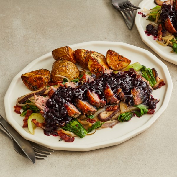 Pan-Seared Duck Breast with Blueberry Sauce