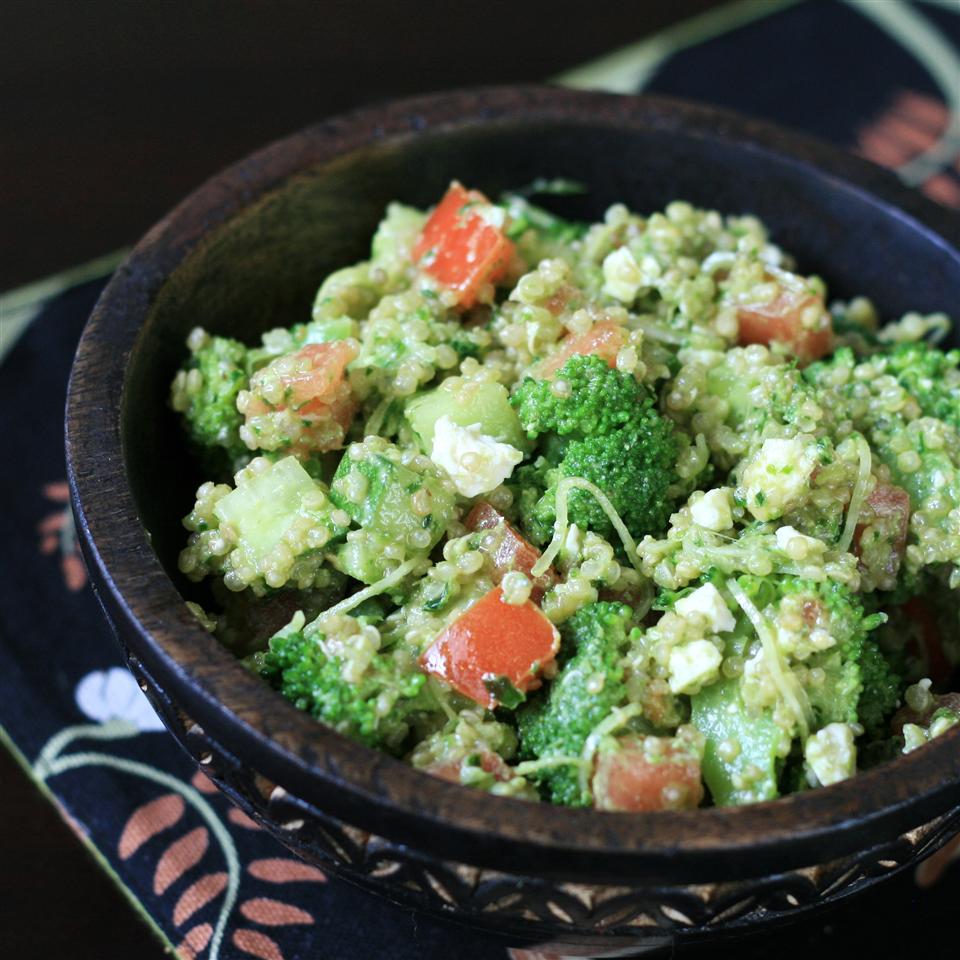 Parsley Walnut Pesto Quinoa Salad
