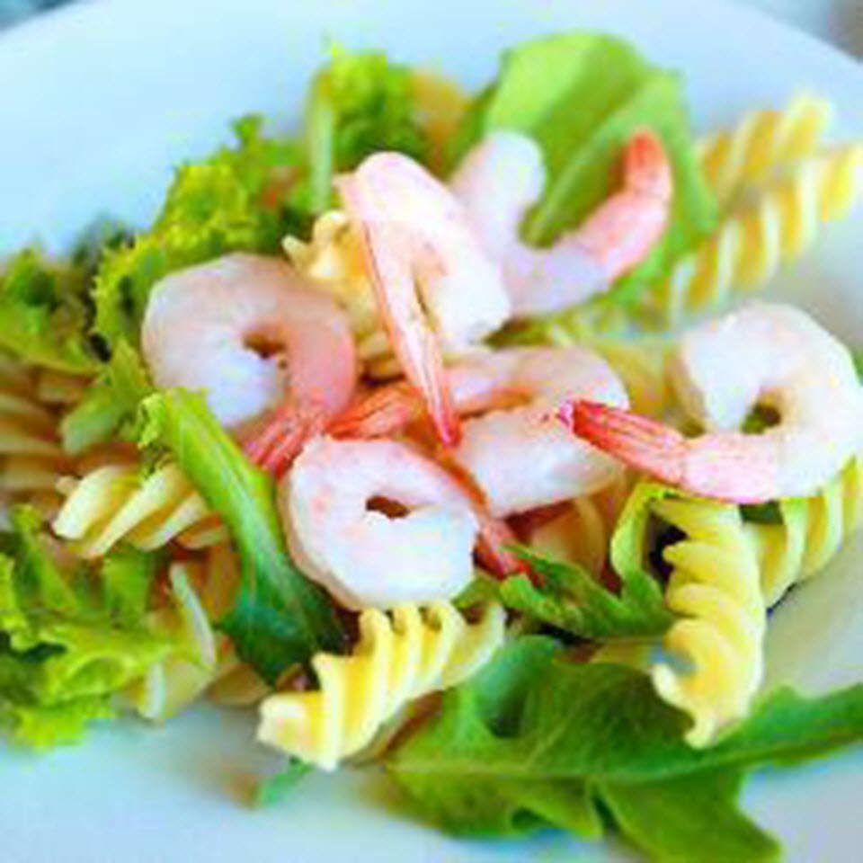 Pasta Salad with Avocado and Shrimp