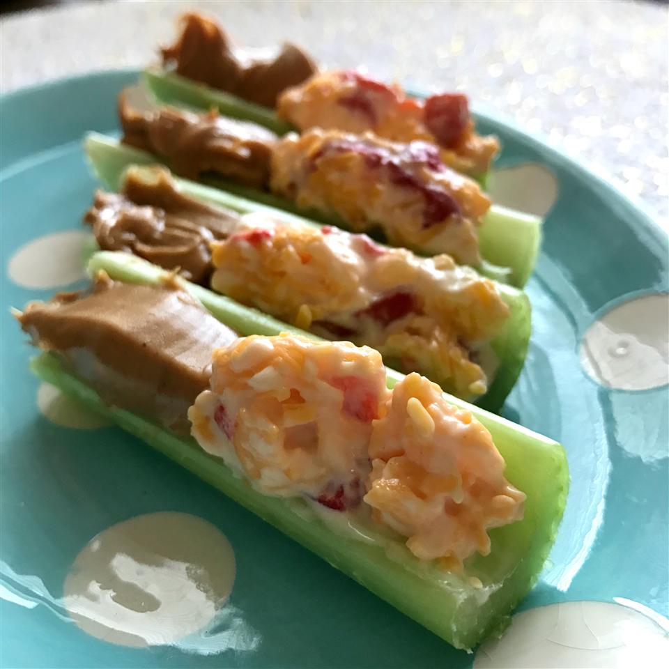 Peanut Butter and Pimento Cheese-Stuffed Celery