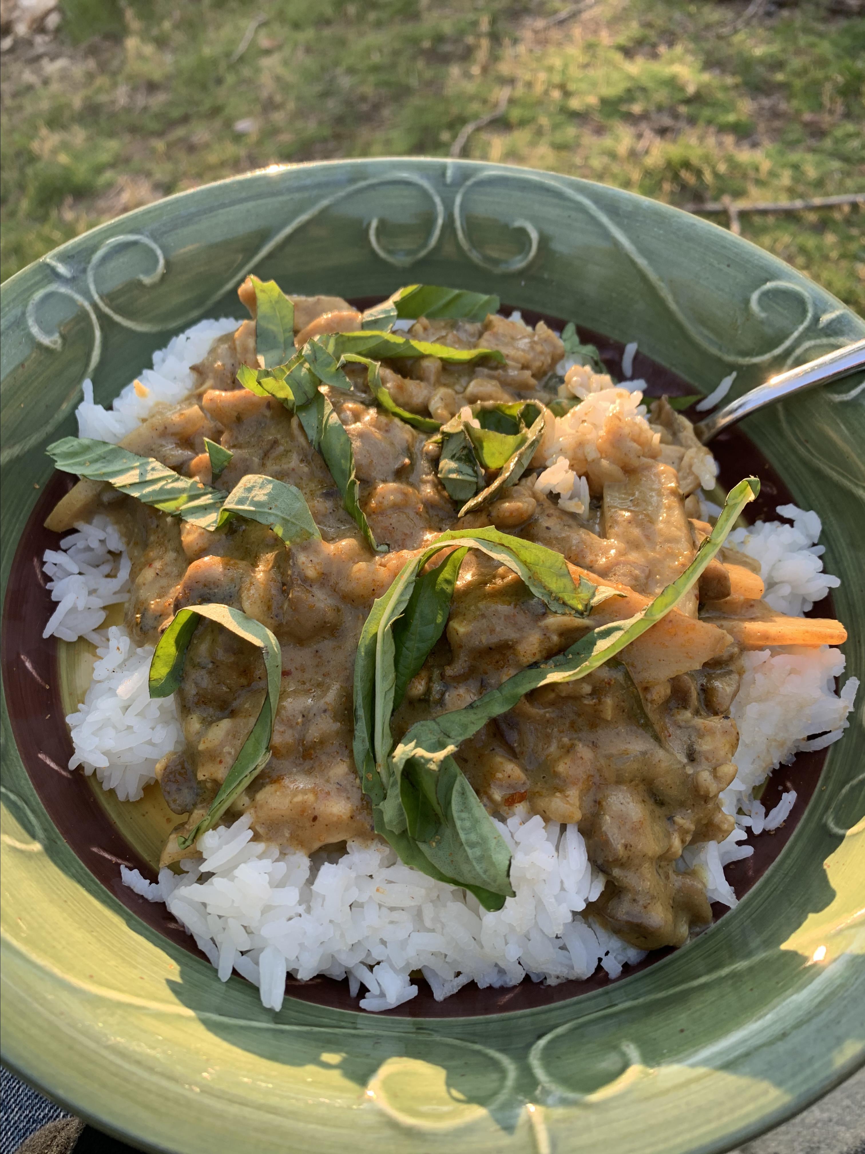 Peanut Curry with Chicken and Basil